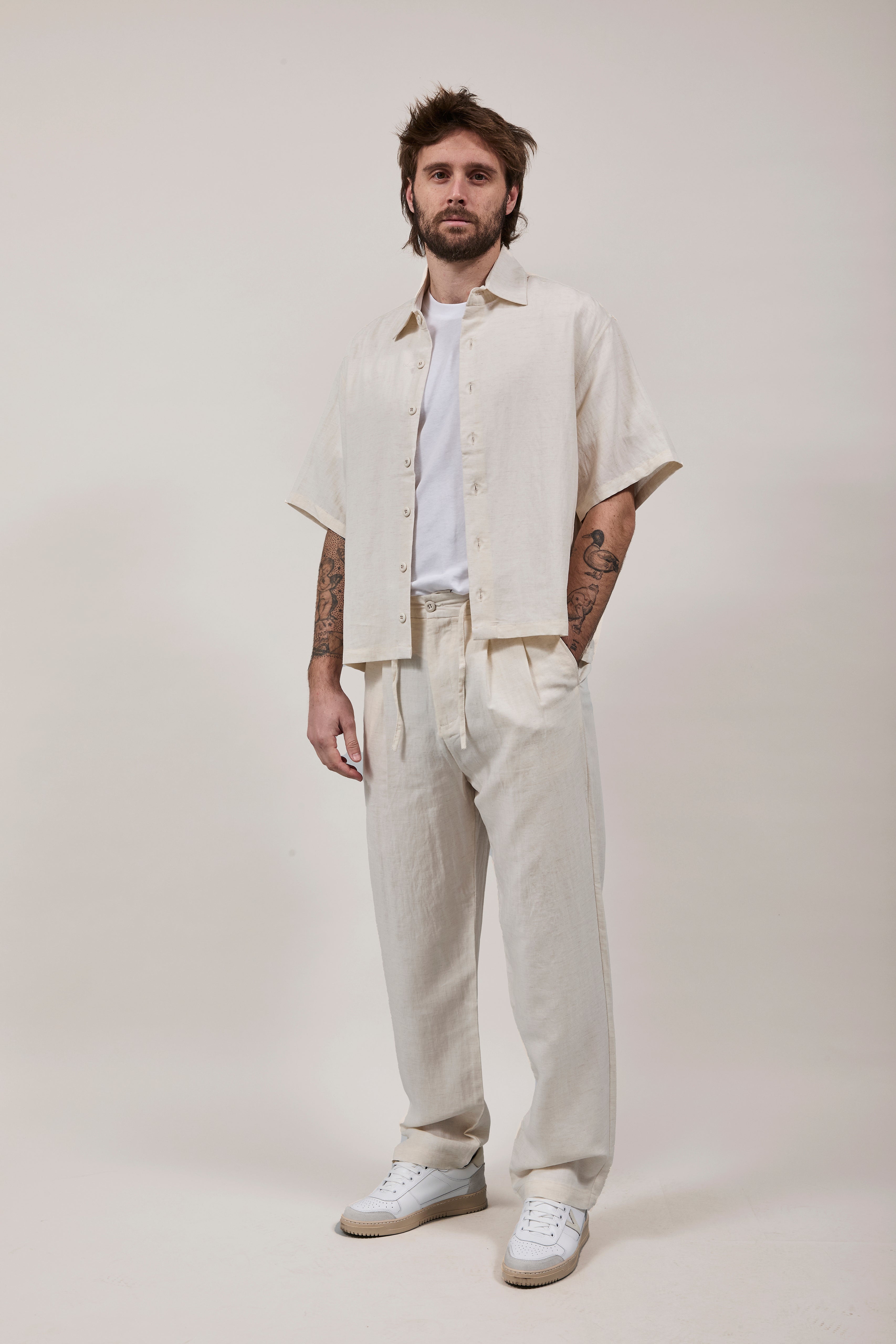 Pantalone Berna Tencel 102 Panna