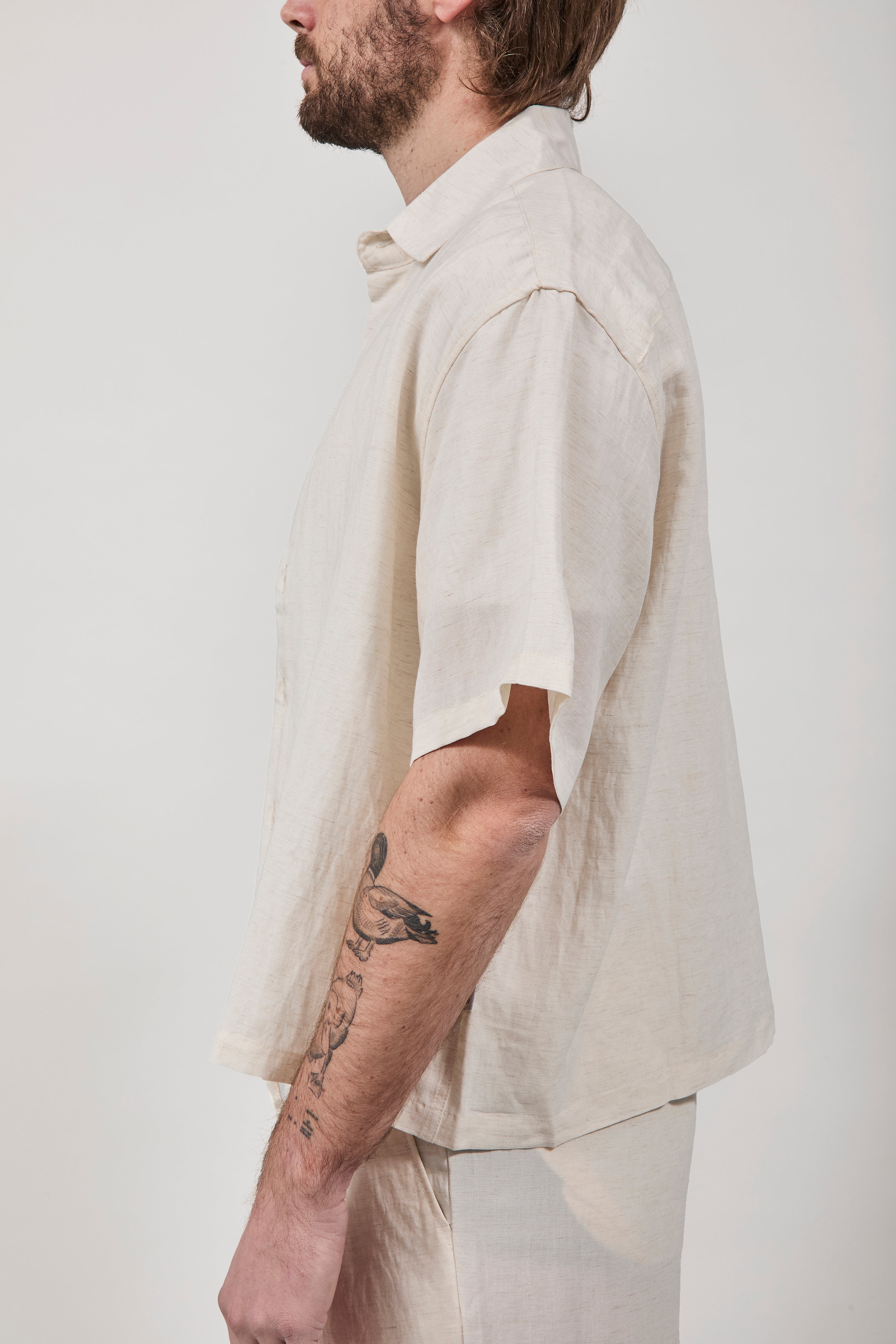 Camicia Crop Berna Tencel 102 Panna