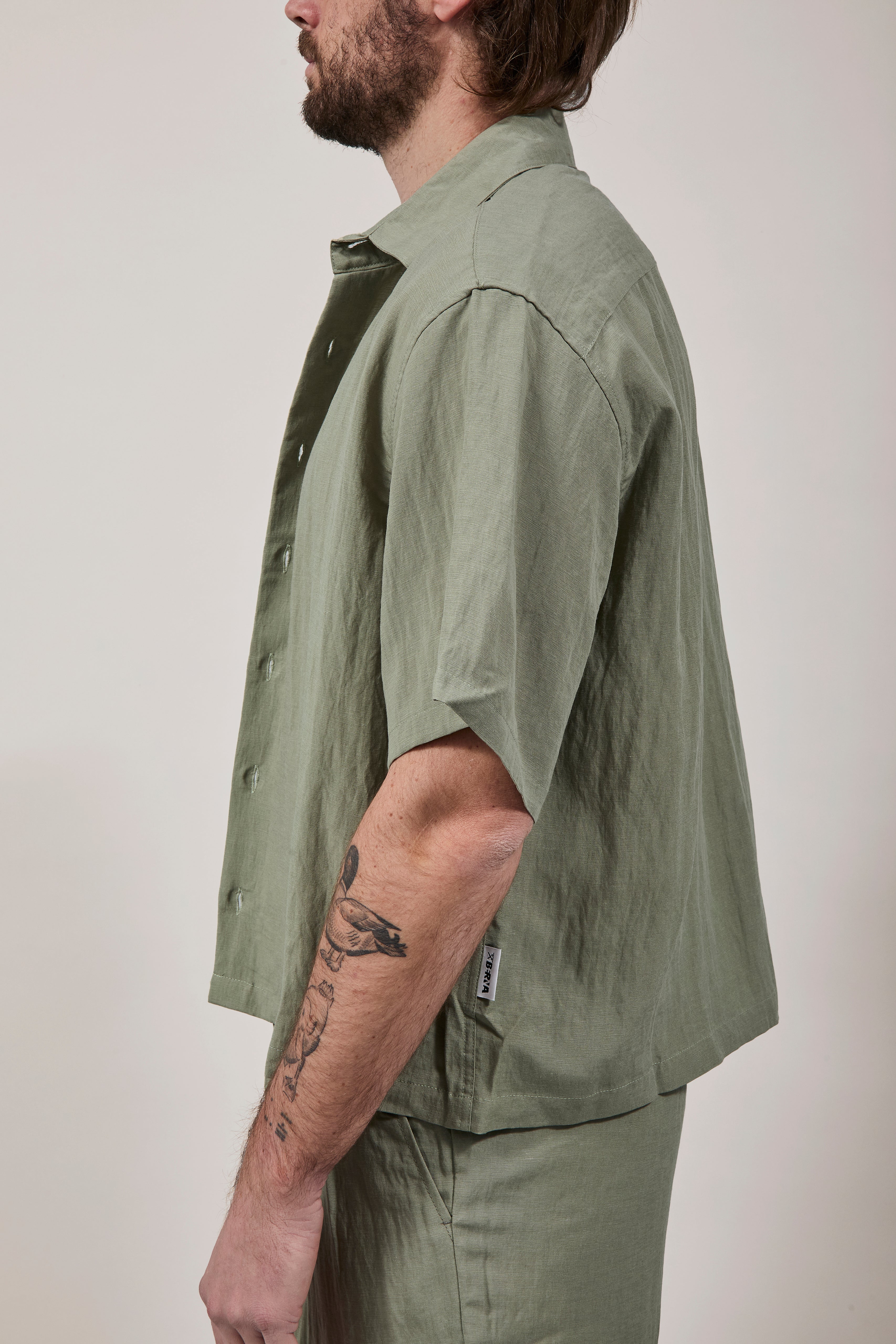 Camicia Crop Berna Tencel 102 Salvia