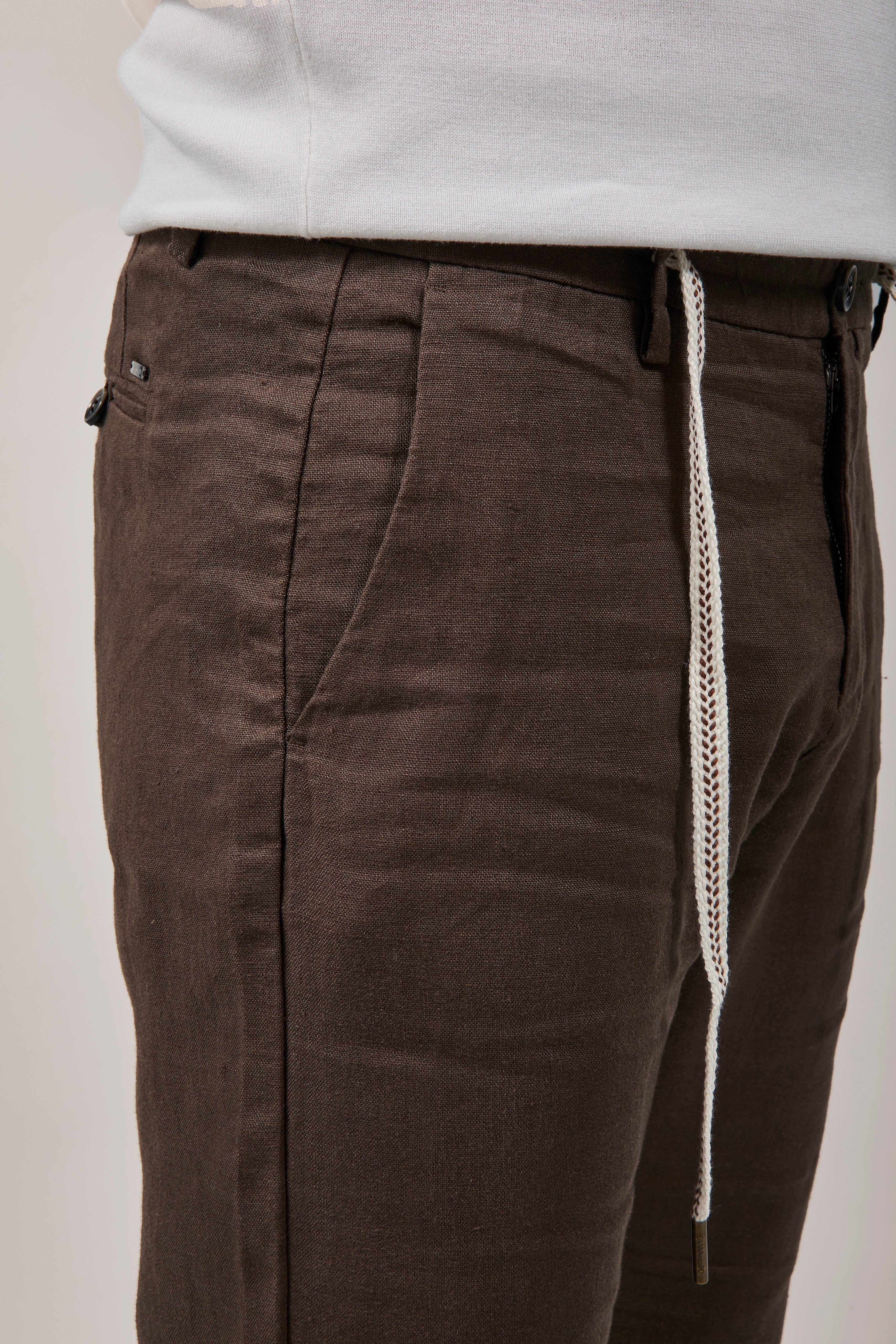 Pantalone Lino Gianni Lupo Michigan Caffè