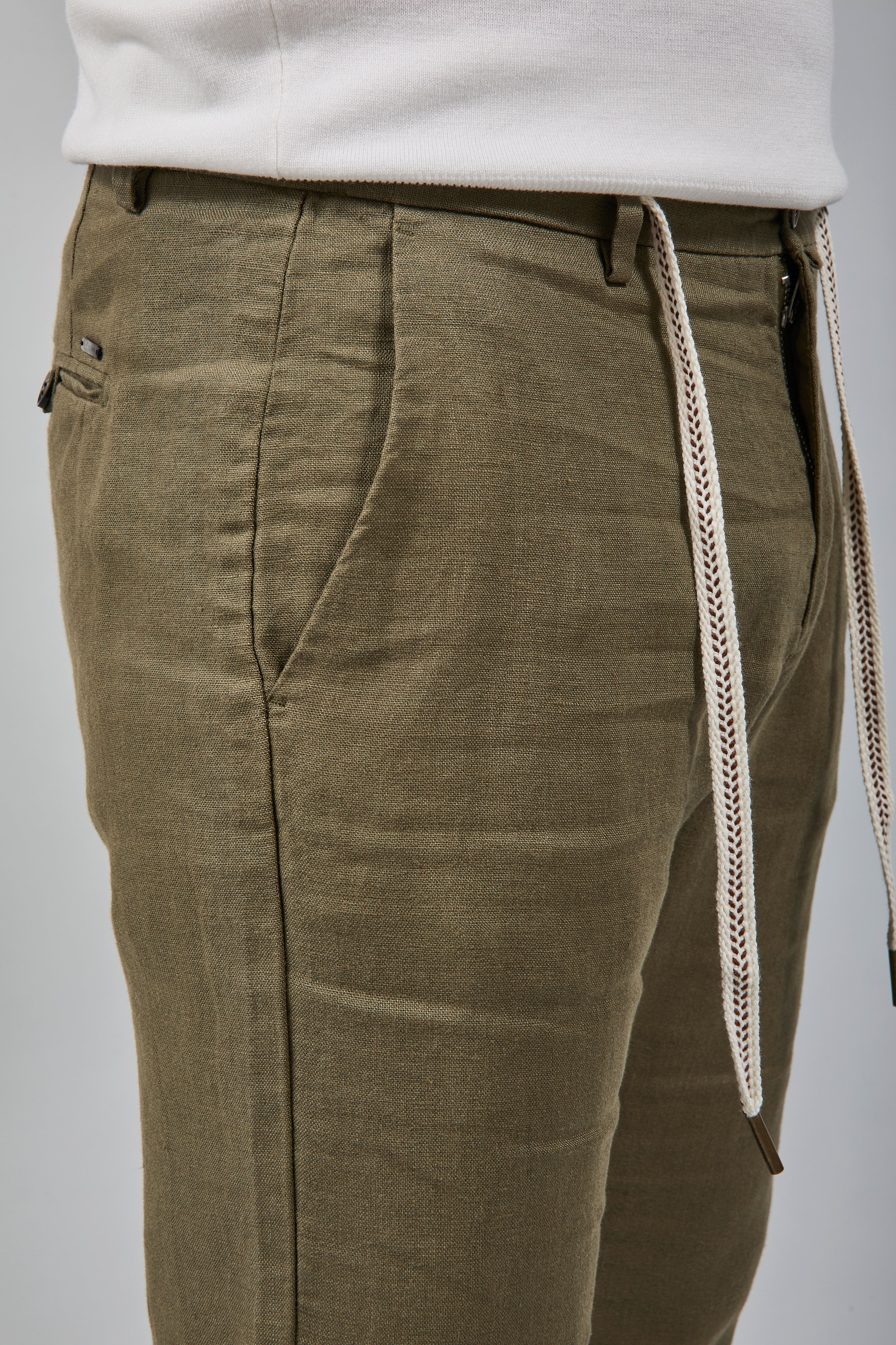 Pantalone Lino Gianni Lupo Michigan Militare