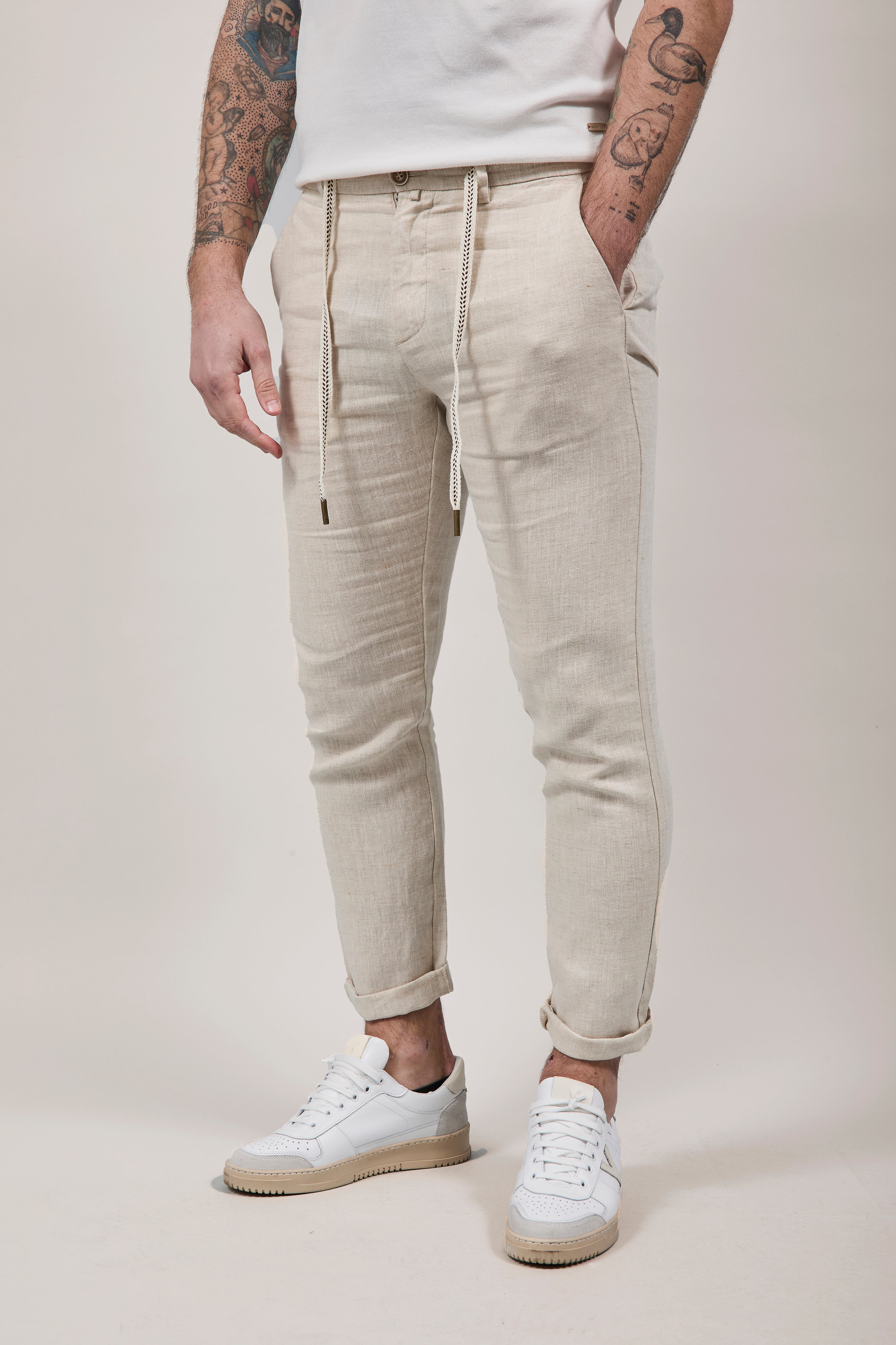 Pantalone Gianni Lupo Michigan Sabbia