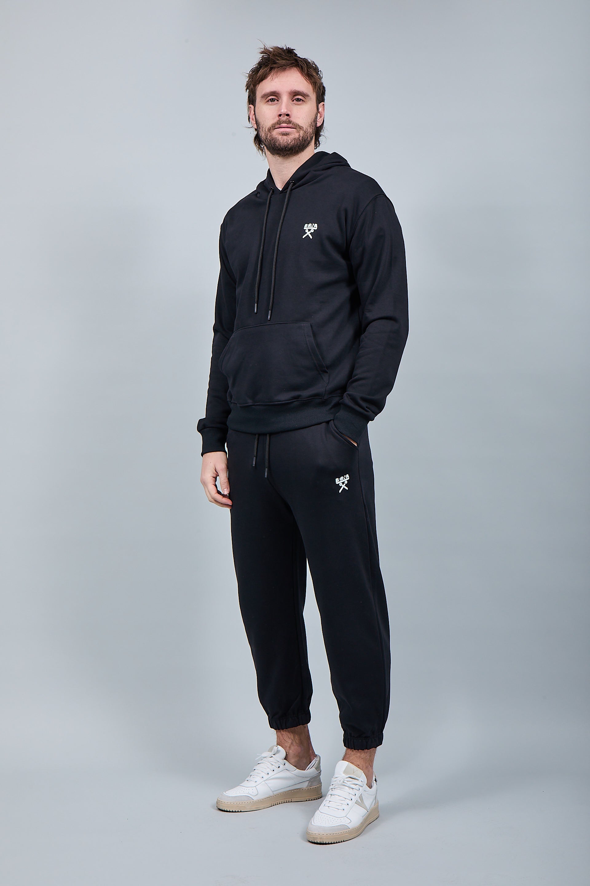 Felpa Berna Cappuccio Nera 52