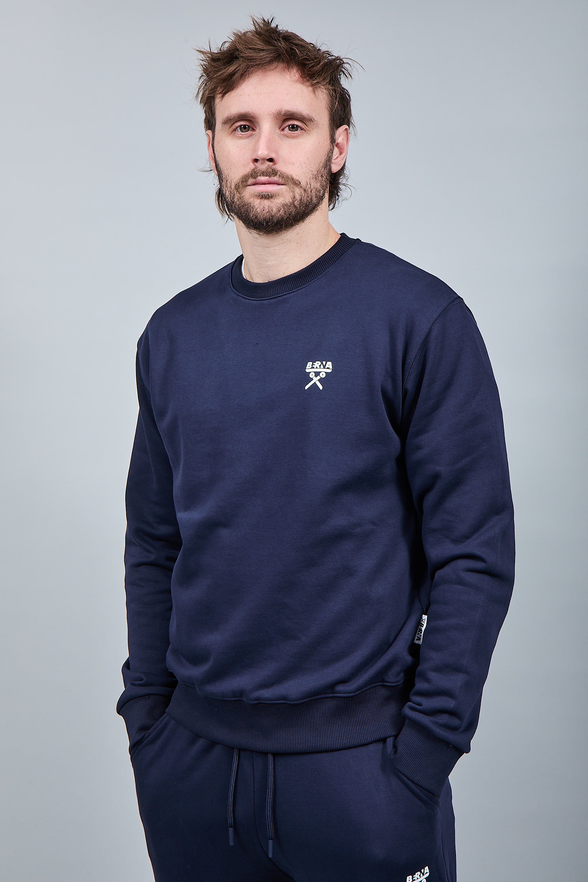 Felpa Berna Girocollo Blu 53