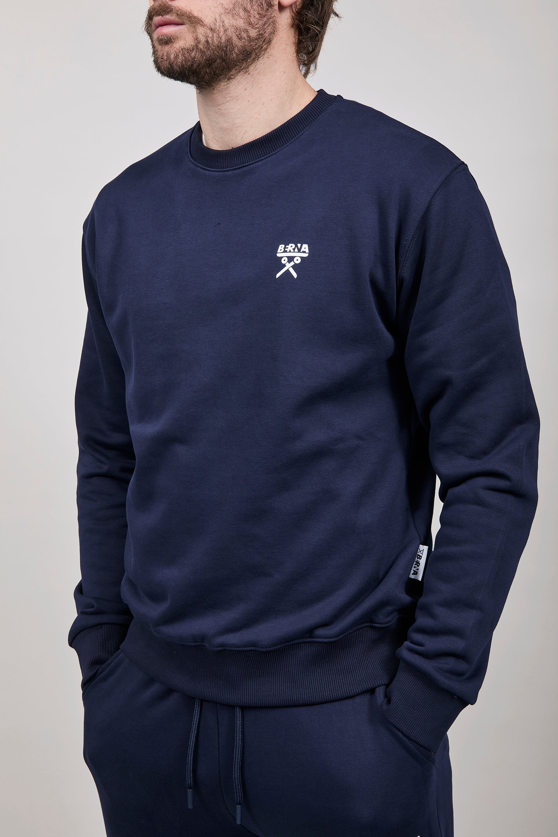 Felpa Berna Girocollo Blu 53