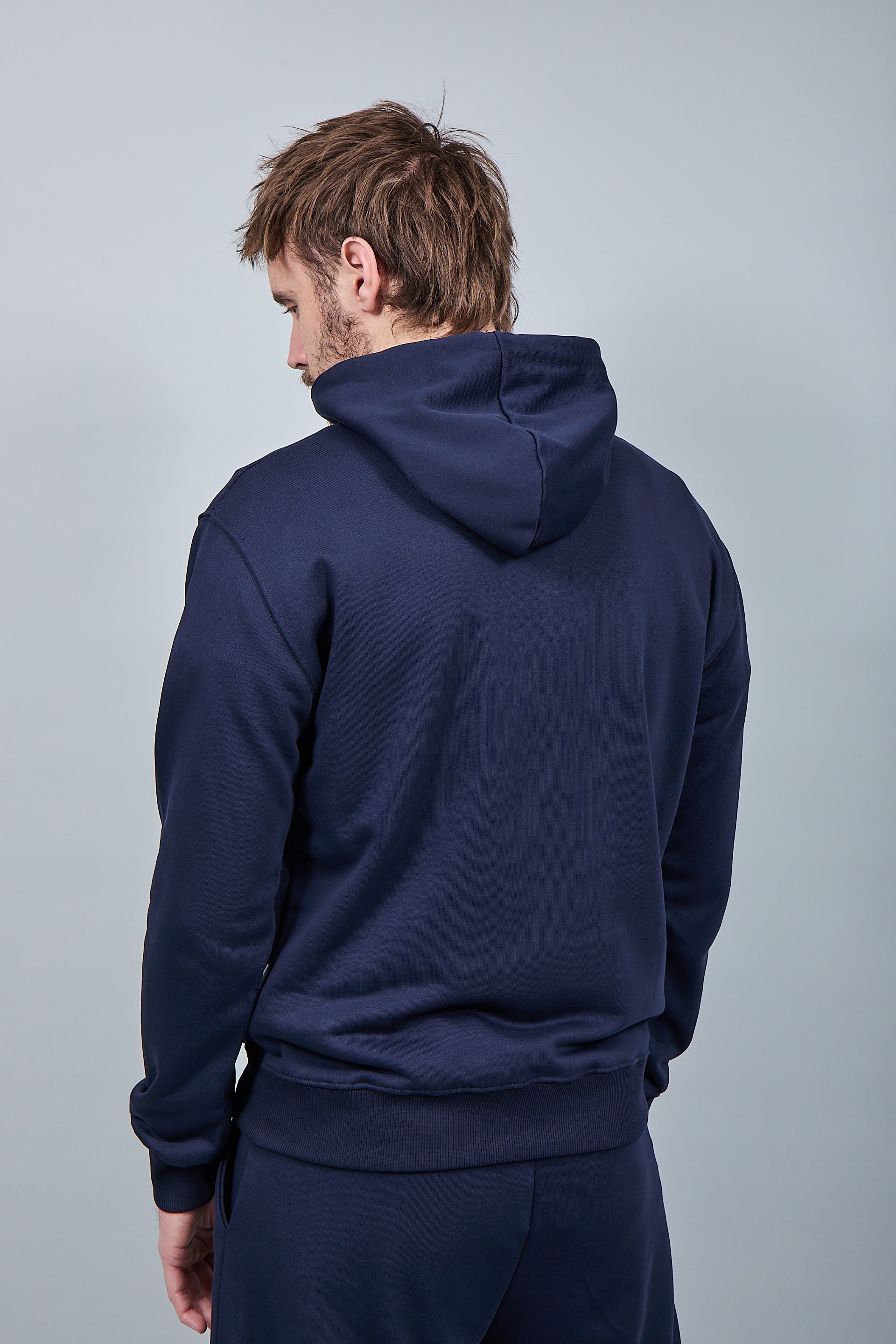 Felpa Berna Cappuccio Blu 52