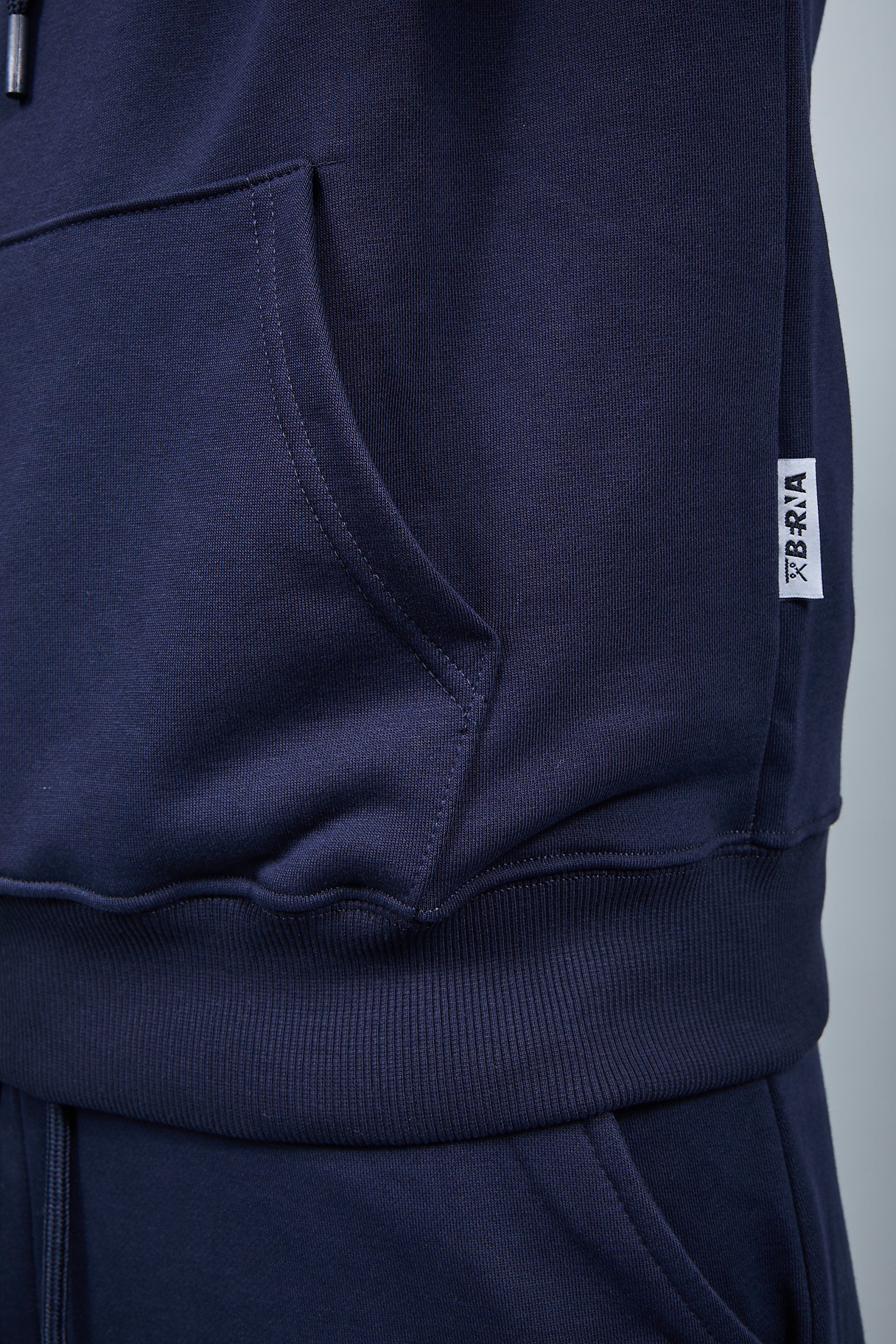 Felpa Berna Cappuccio Blu 52