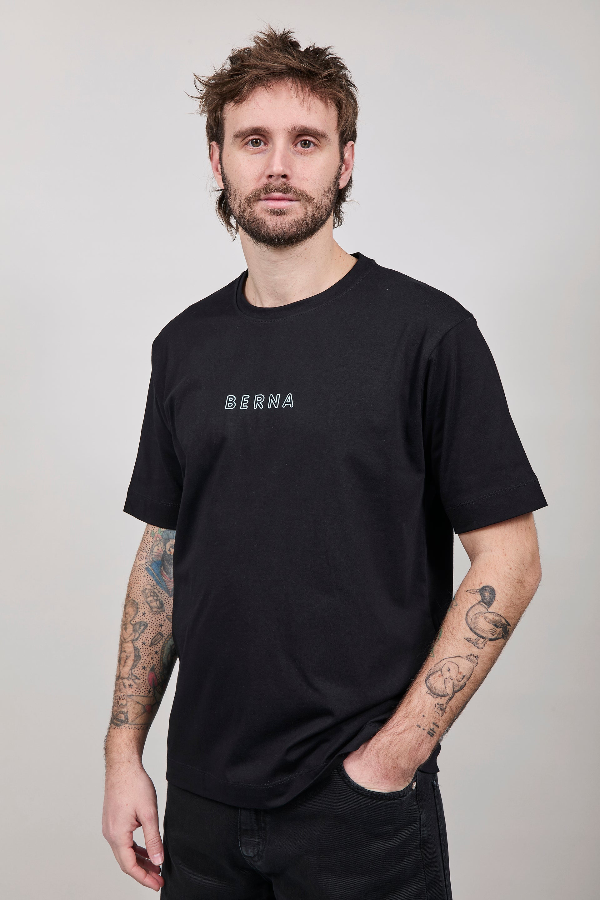 T-shirt Berna Aquila Azteca Nera