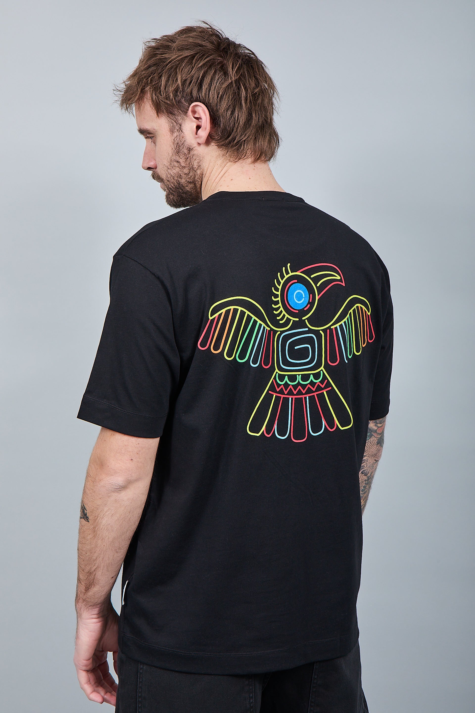 T-shirt Berna Aquila Azteca Nera