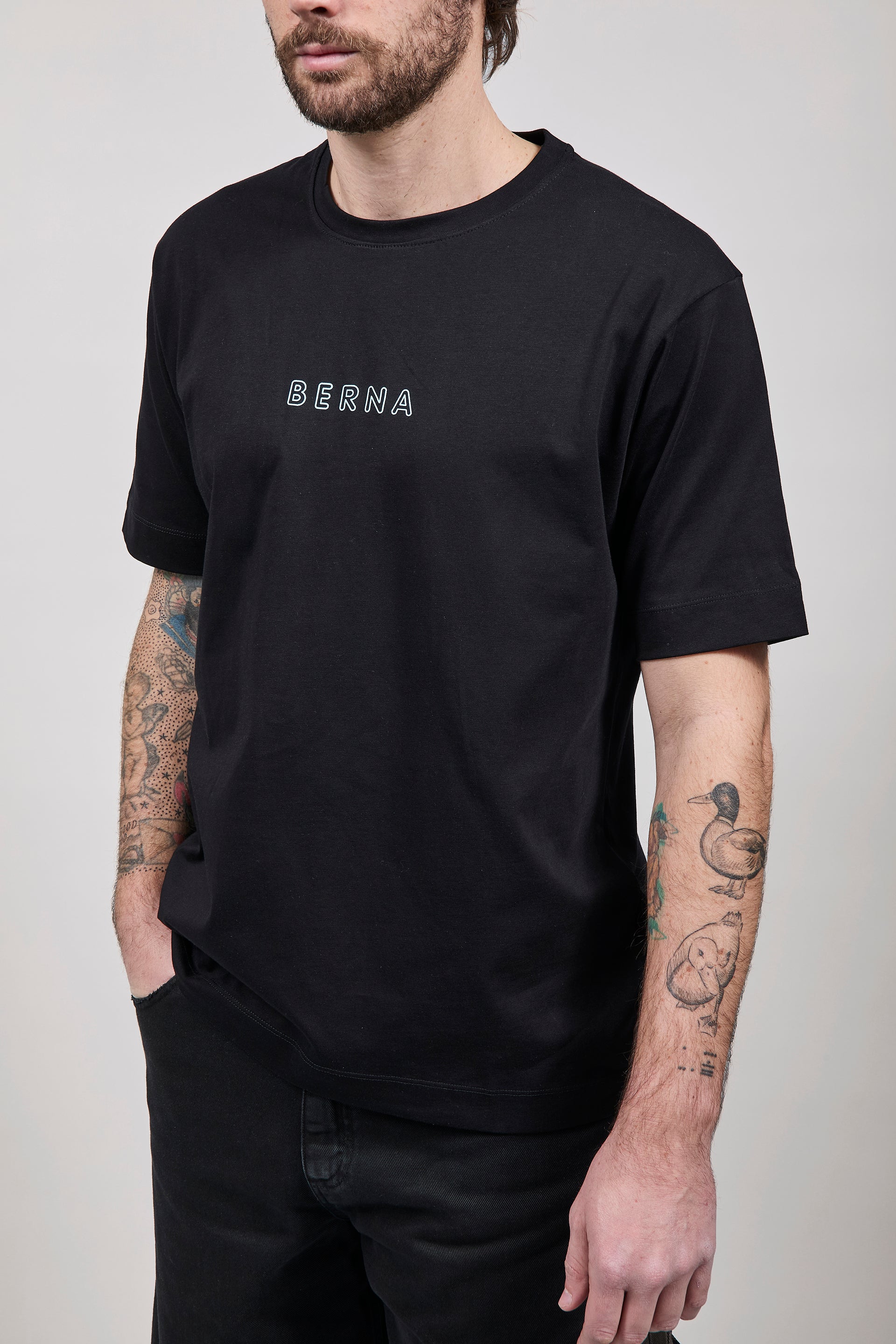 T-shirt Berna Aquila Azteca Nera