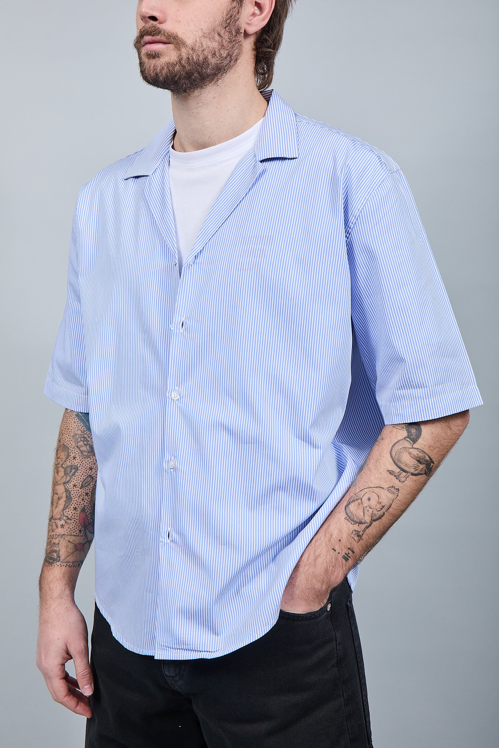 Camicia Over-D Boxy Fit Celeste C62