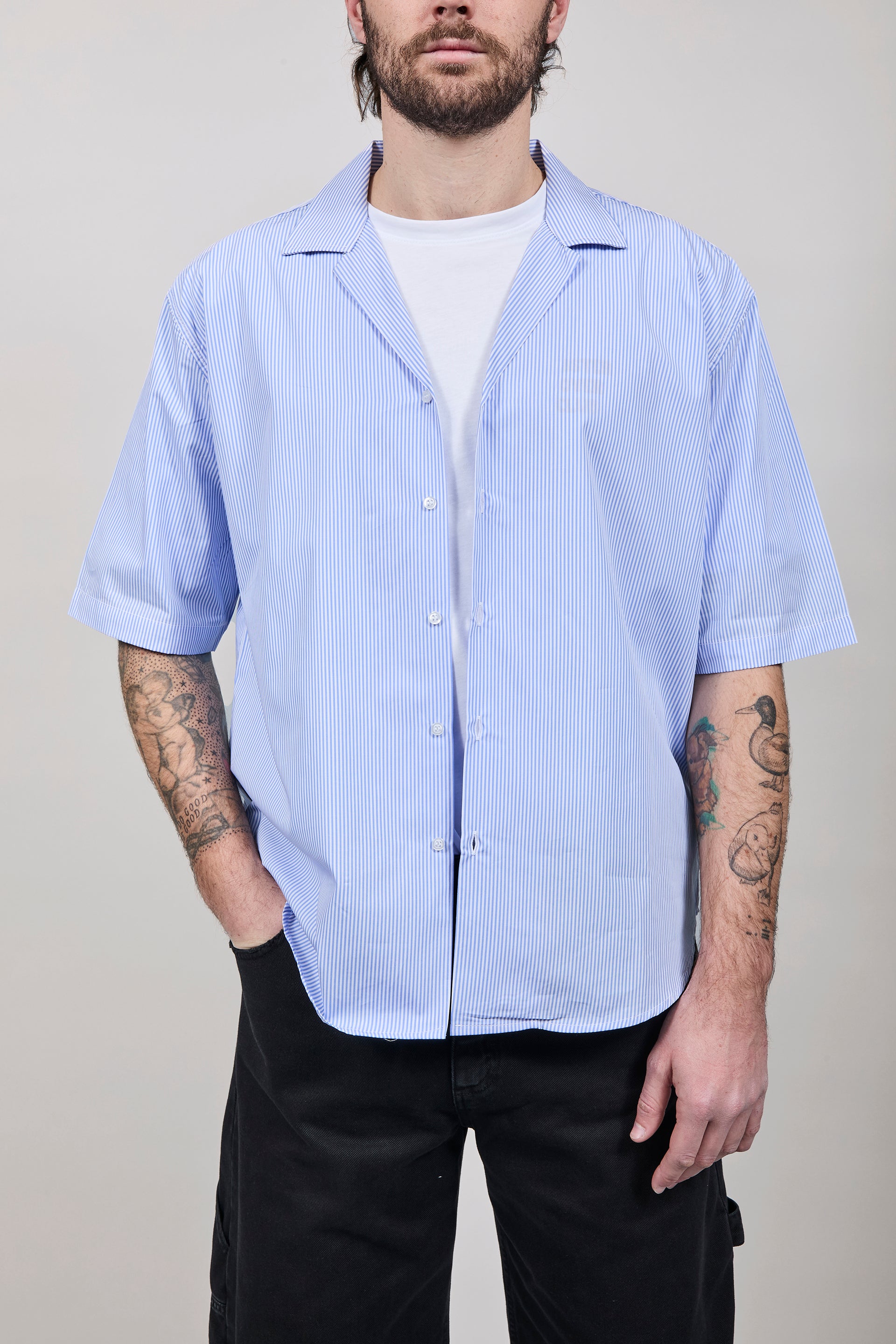 Camicia Over-D Boxy Fit Celeste C62