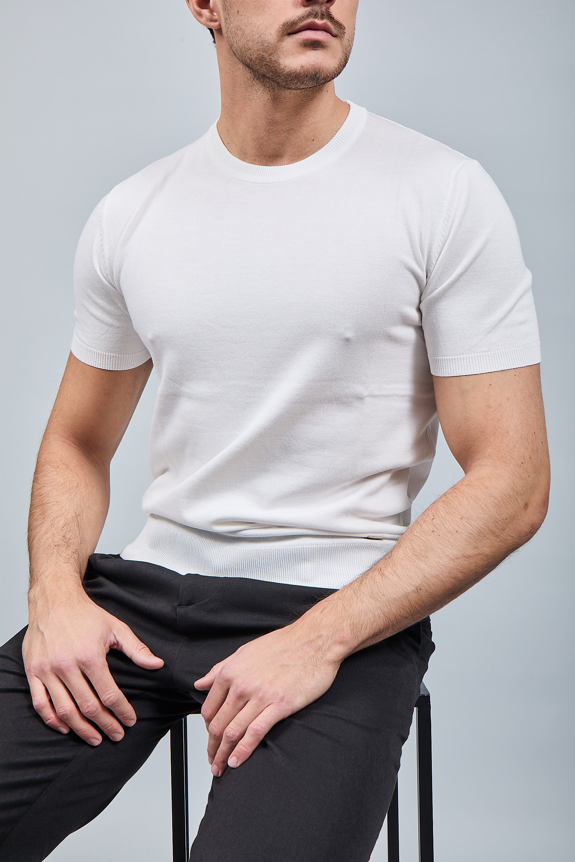 T-shirt maglia Gianni Lupo 510 Bianco