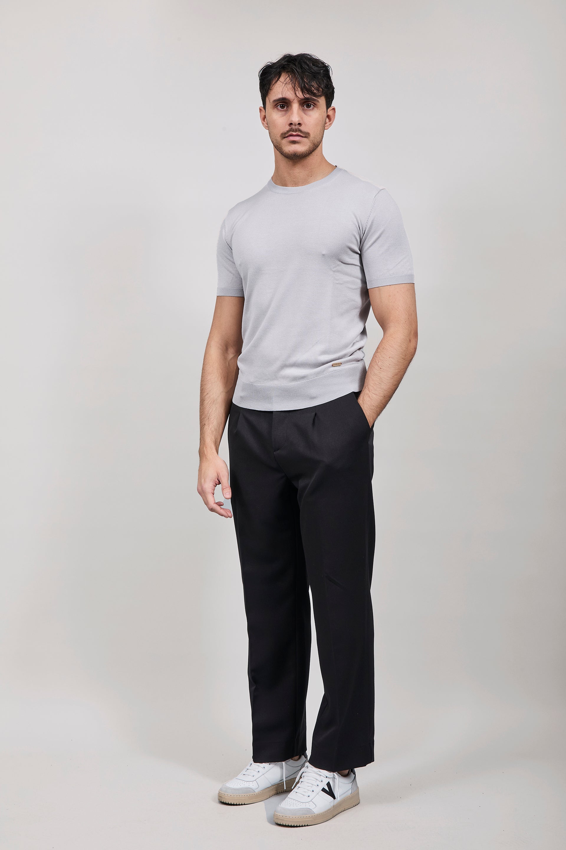 T-shirt maglia Gianni Lupo 510 Grigio