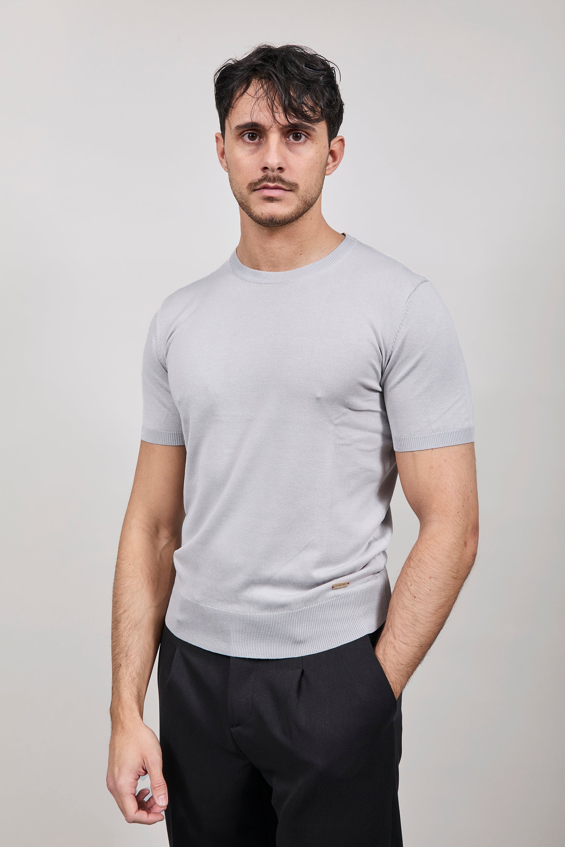 T-shirt maglia Gianni Lupo 510 Grigio