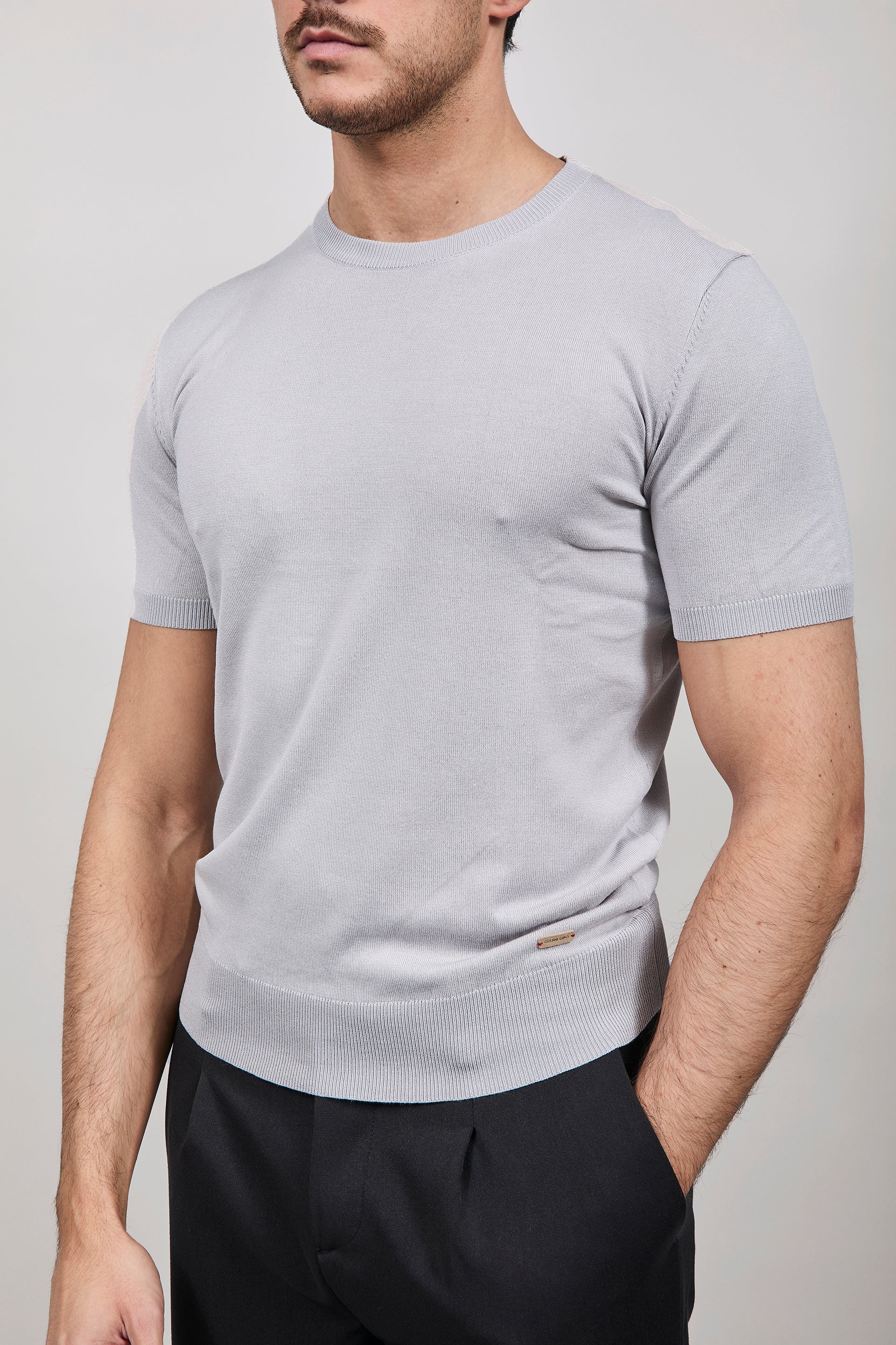T-shirt maglia Gianni Lupo 510 Grigio