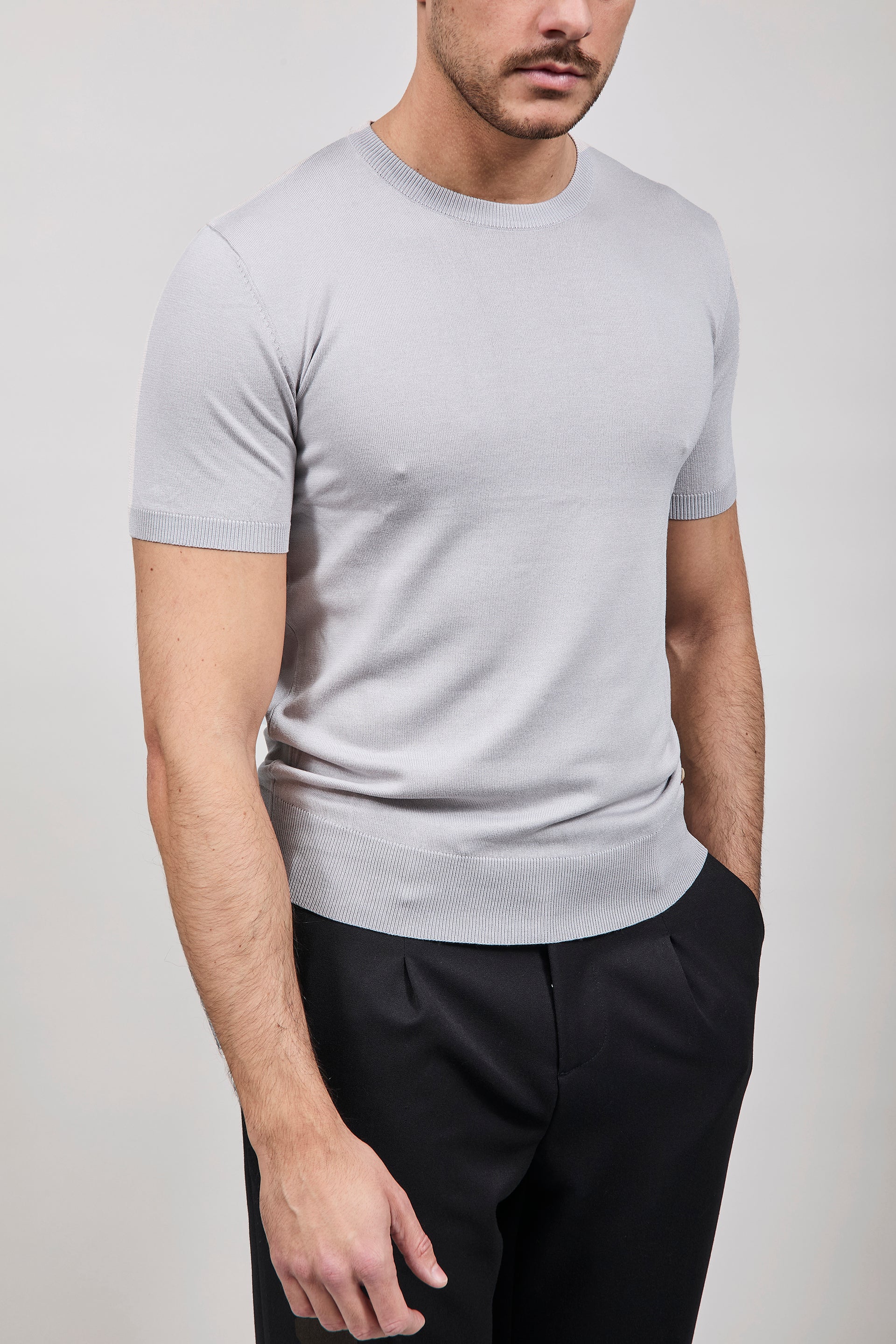 T-shirt maglia Gianni Lupo 510 Grigio