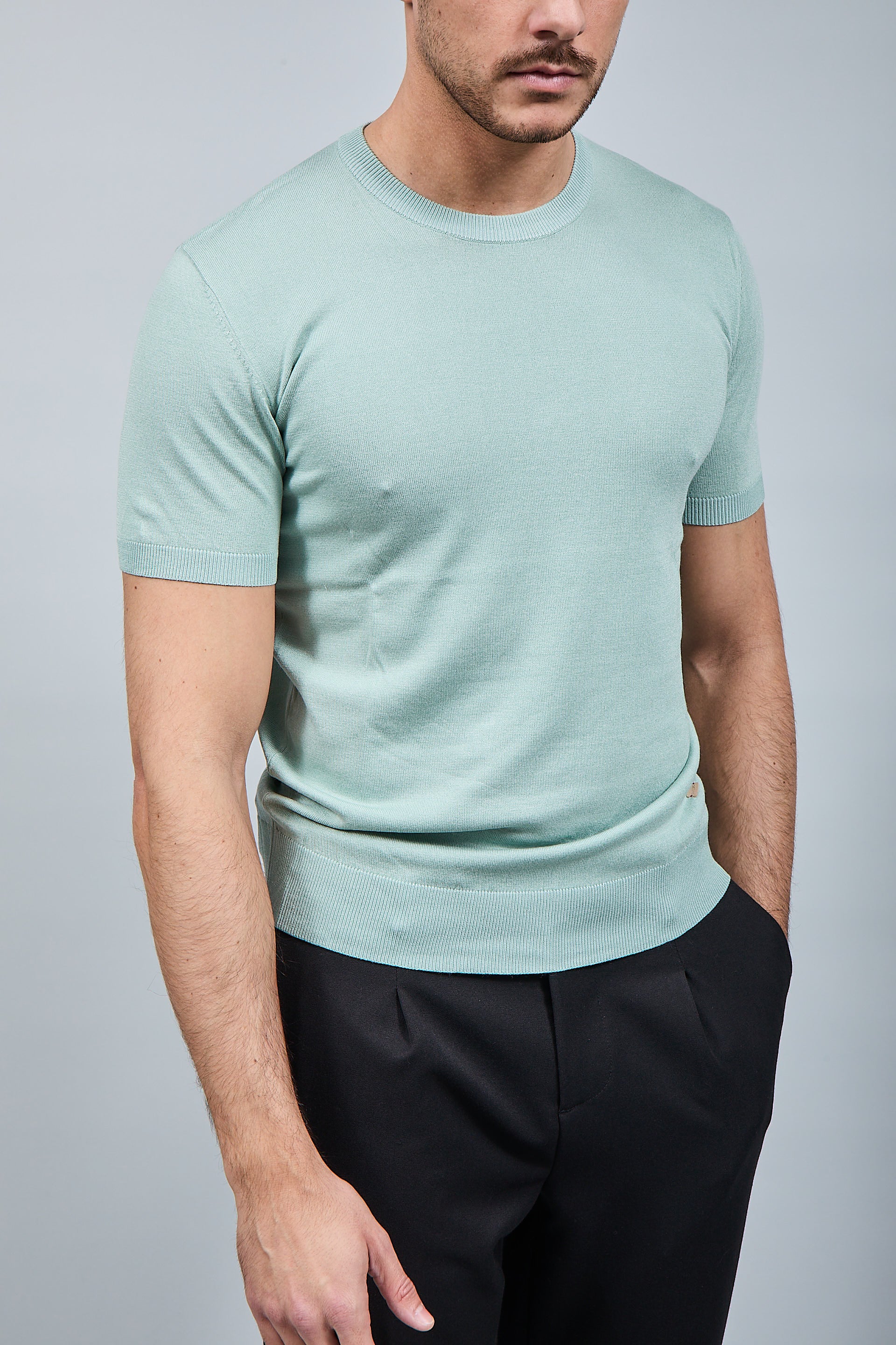 T-shirt maglia Gianni Lupo 510 Menta