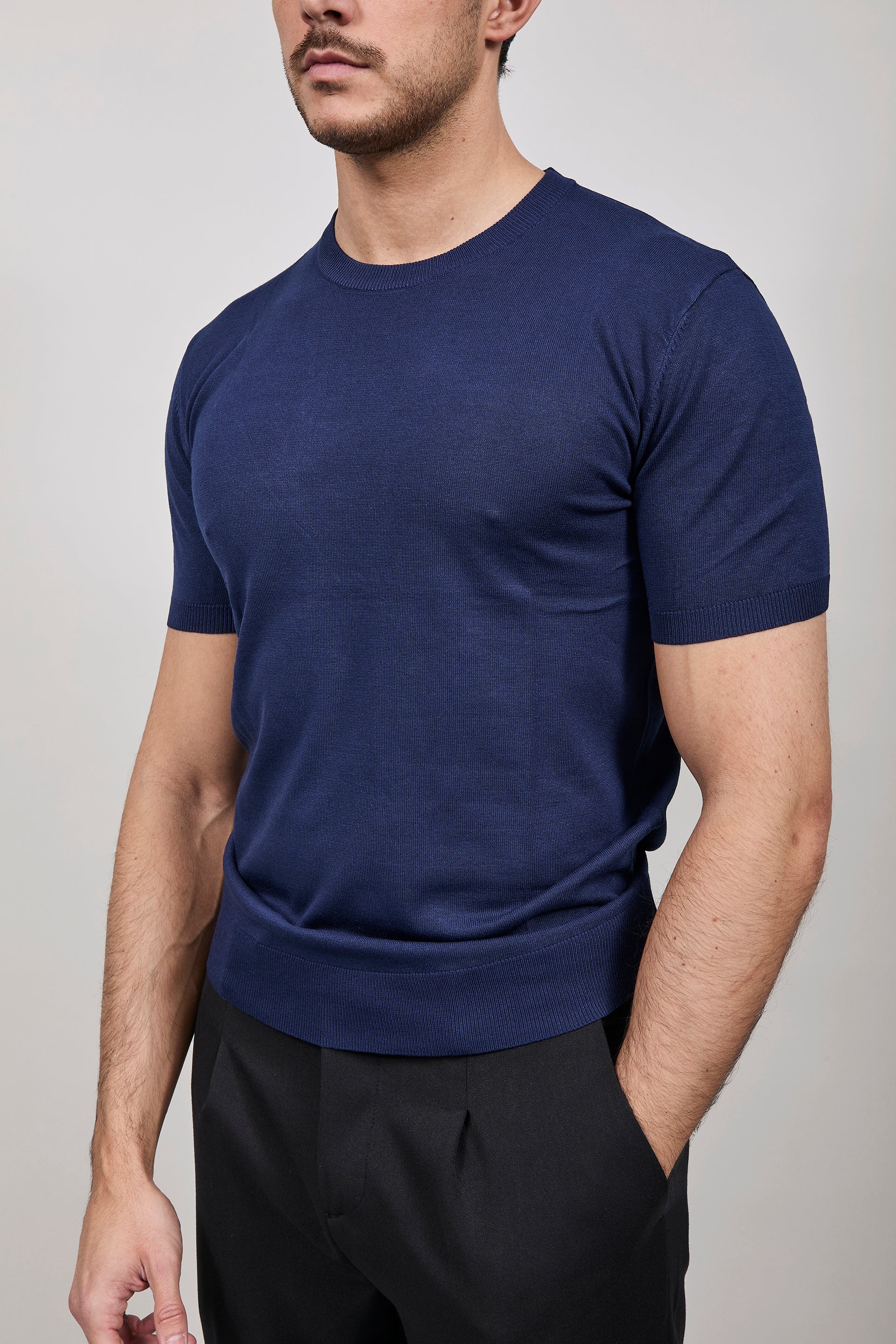T-shirt maglia Gianni Lupo 510 Blu