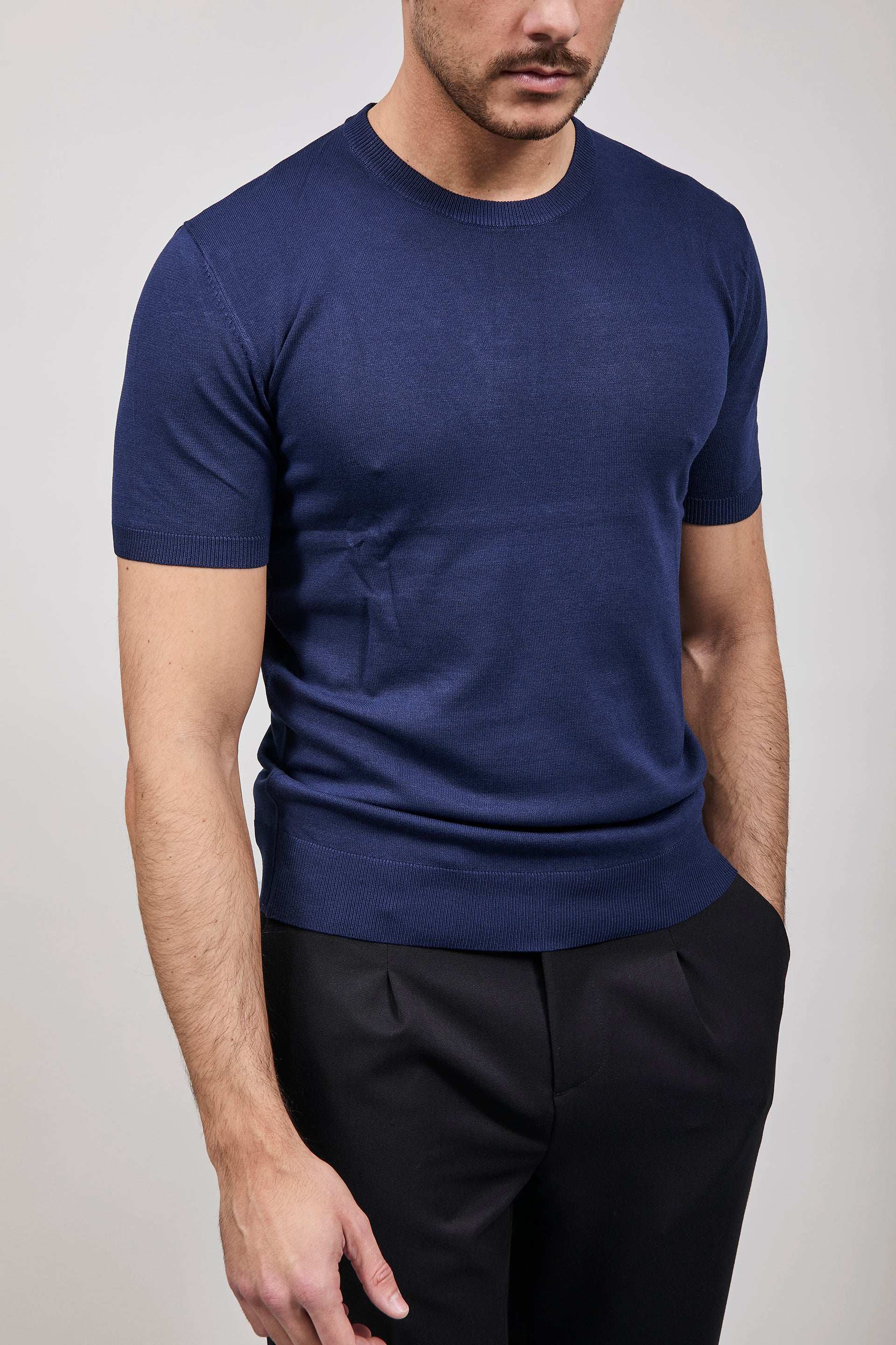 T-shirt maglia Gianni Lupo 510 Blu