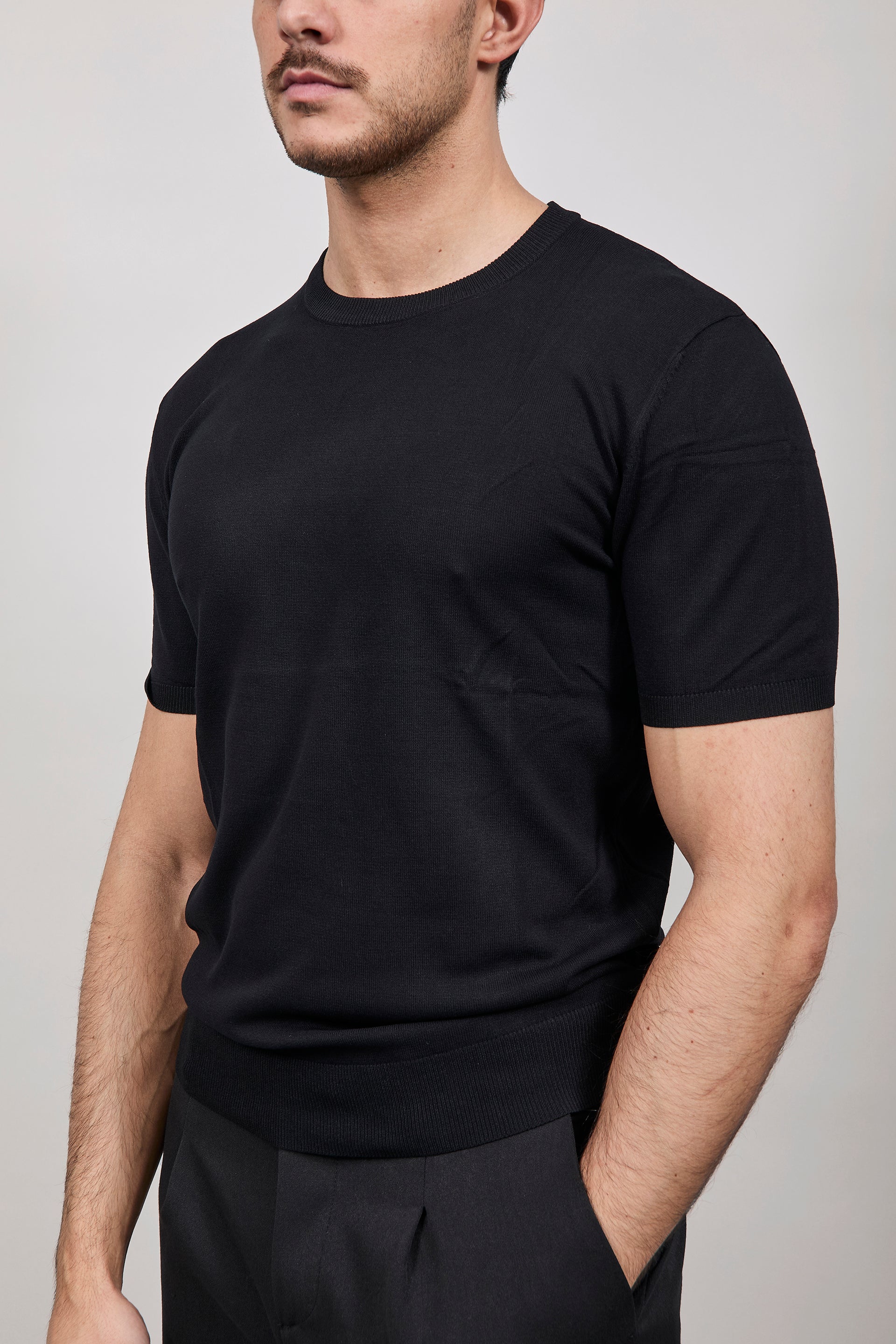 T-shirt maglia Gianni Lupo 510 Nero