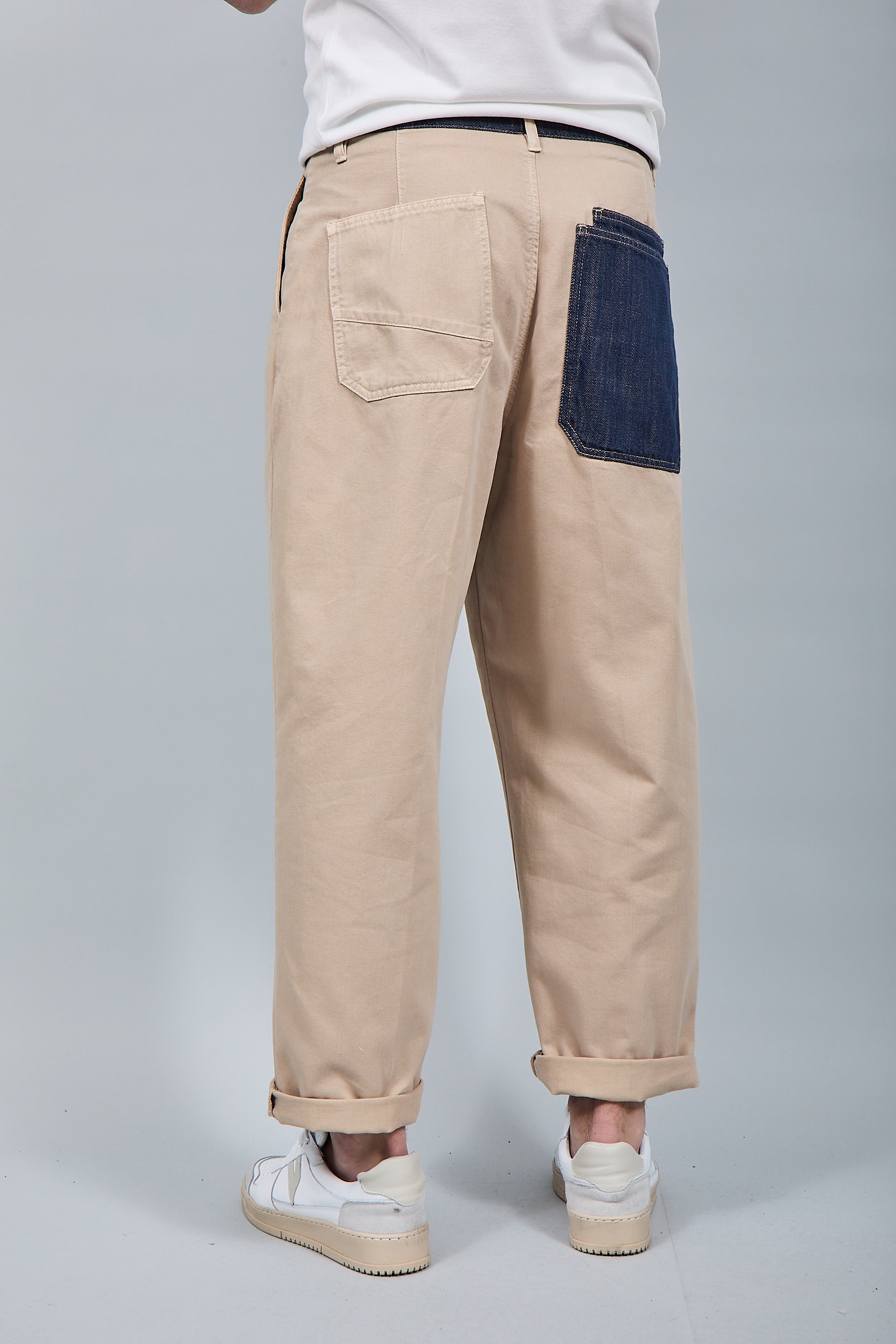 Pantalone cinta denim Berna Beige