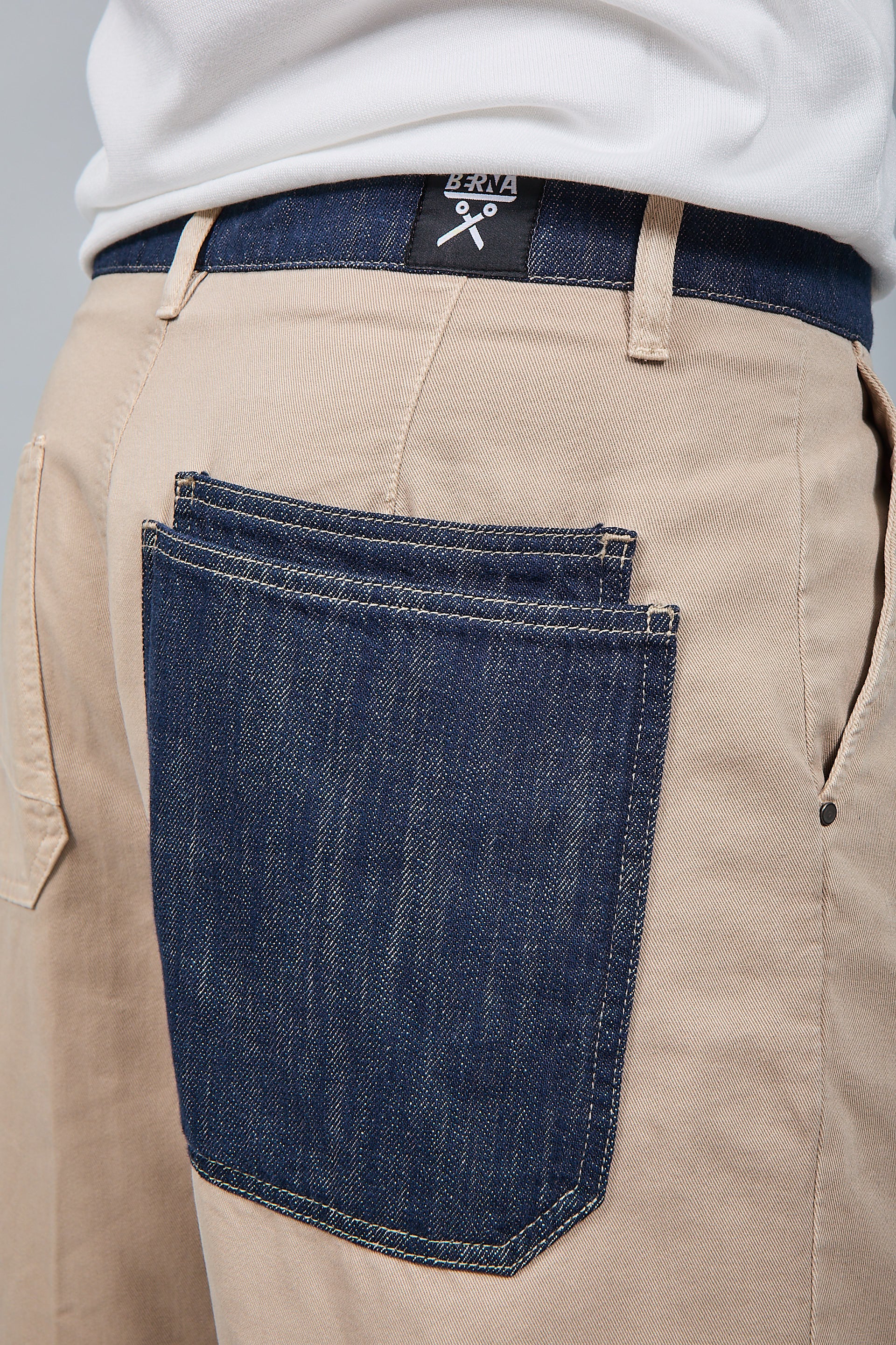 Pantalone cinta denim Berna Beige