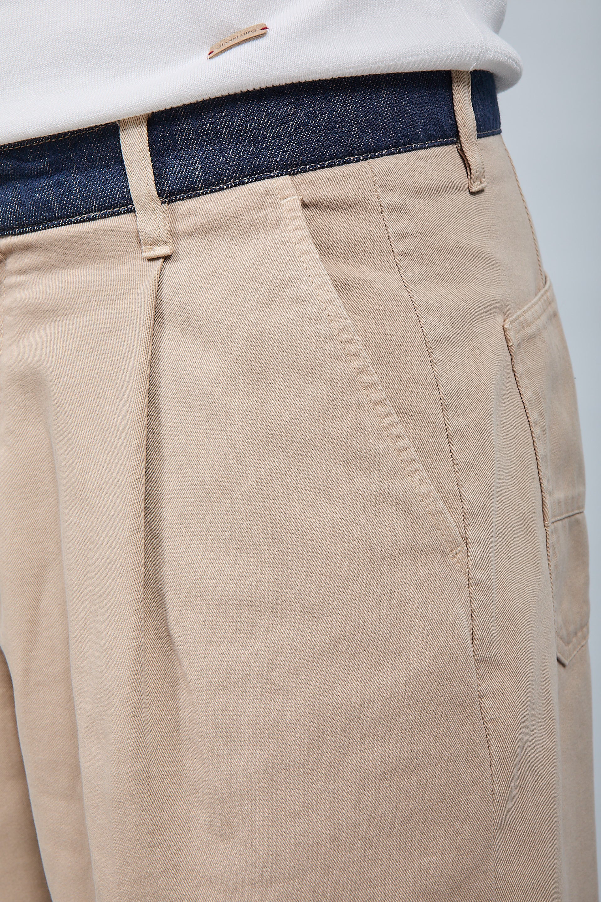Pantalone cinta denim Berna Beige