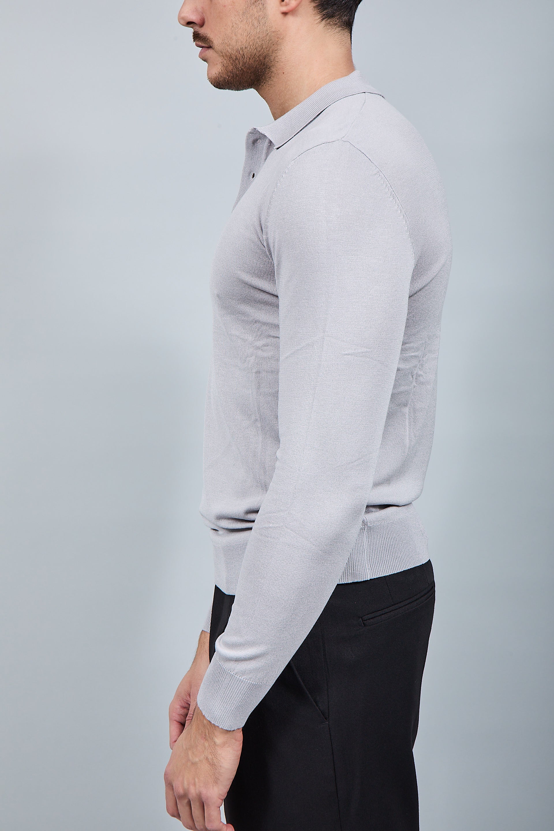 Polo manica lunga Gianni Lupo 33762 Grigio