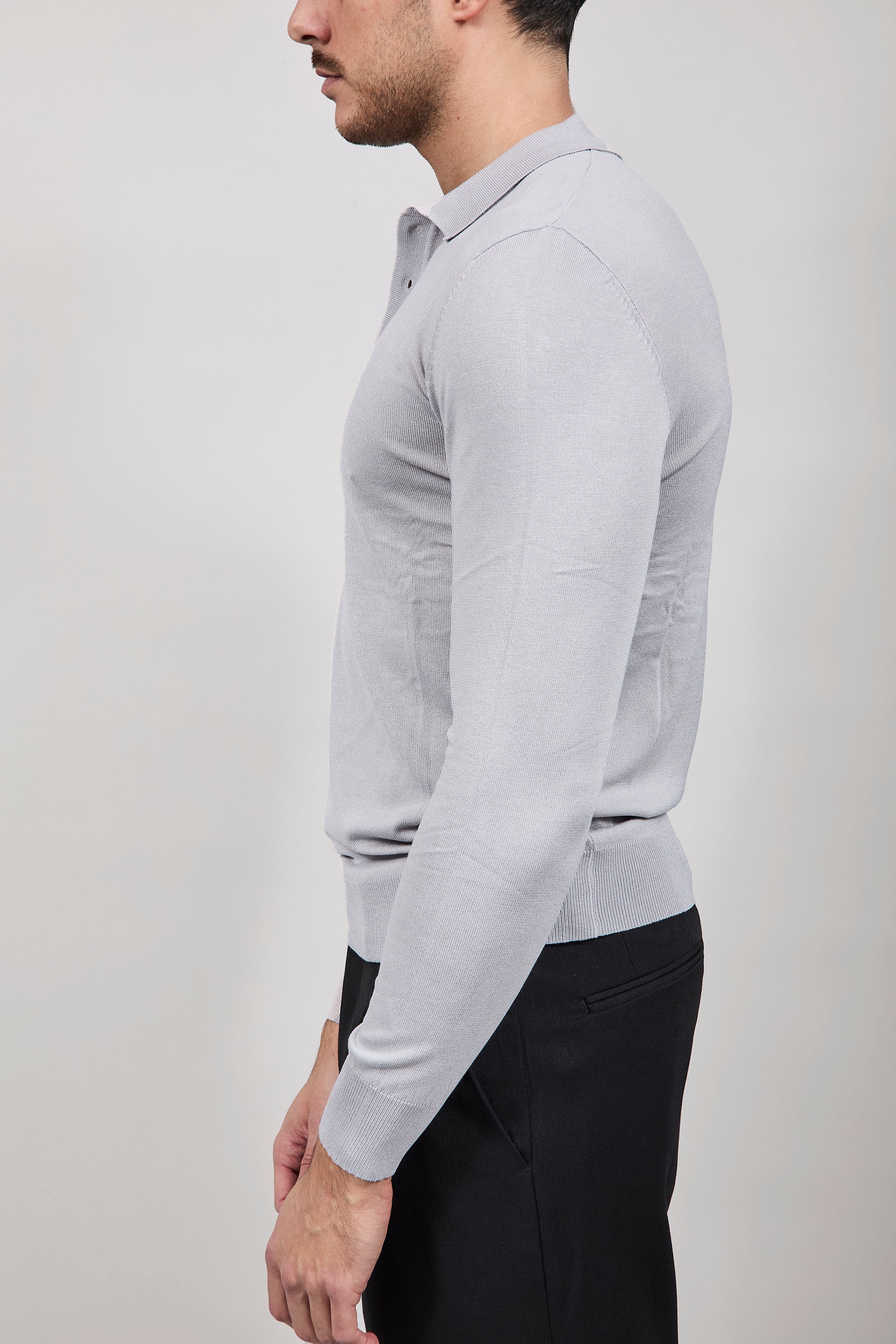 Polo manica lunga Gianni Lupo 33762 Grigio