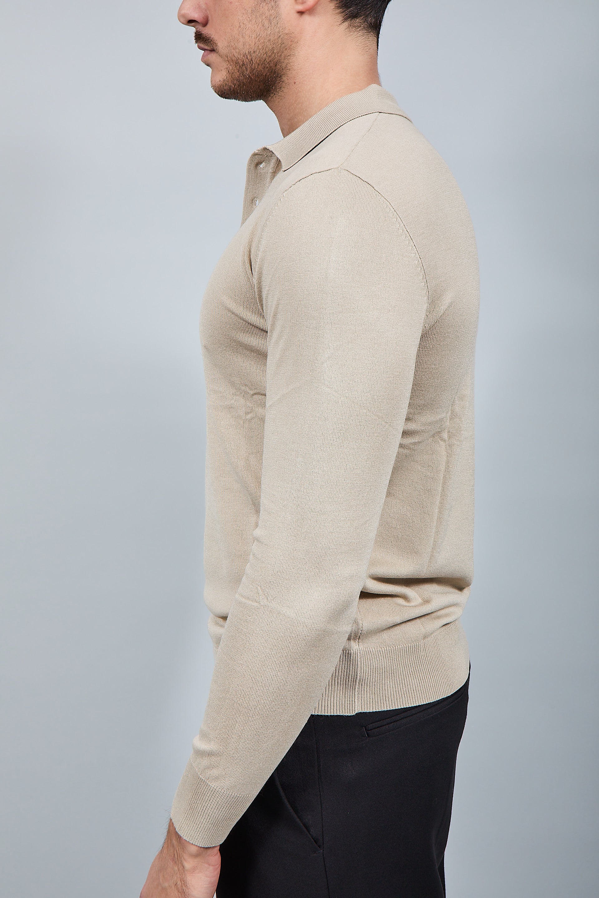 Polo manica lunga Gianni Lupo 33762 Beige