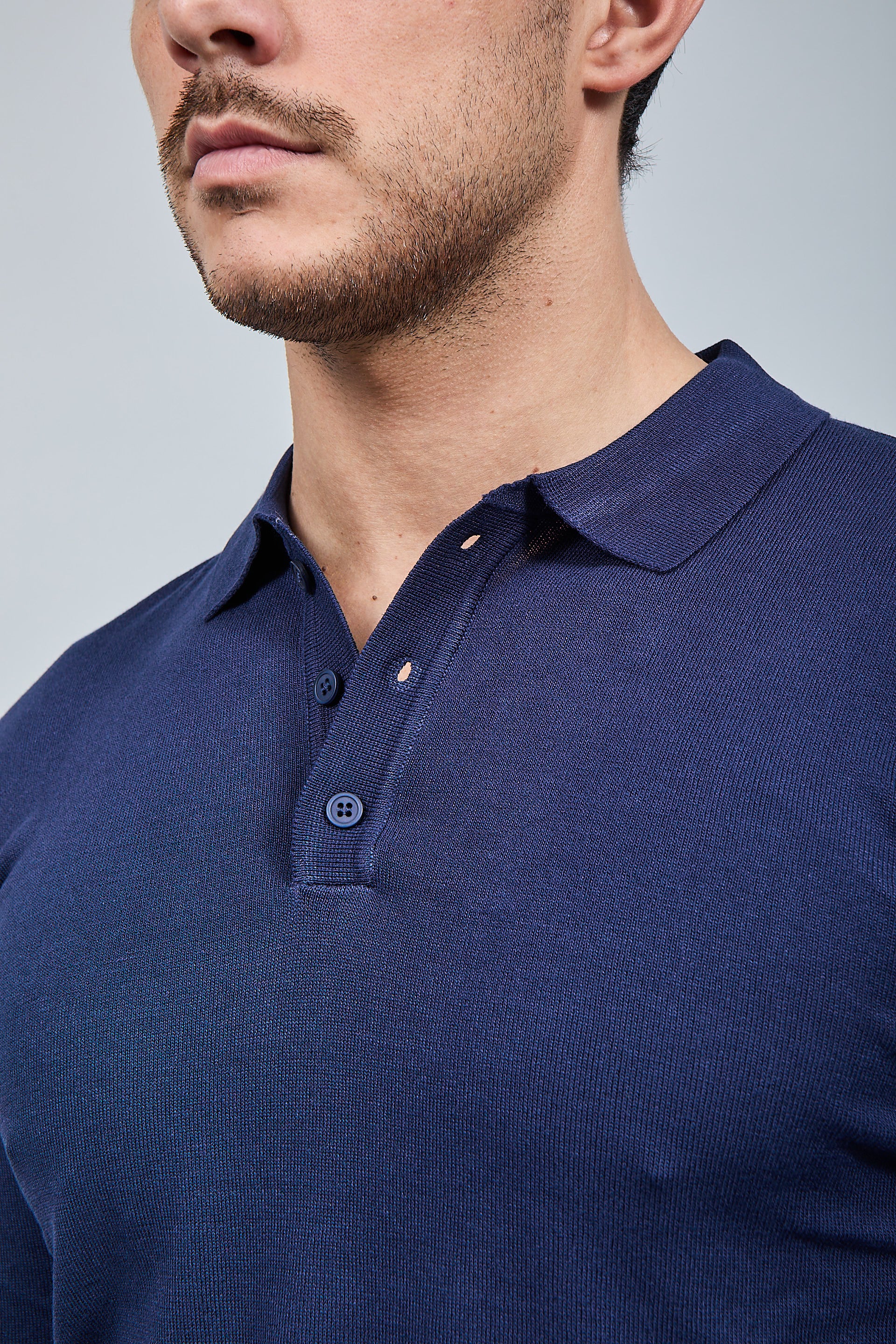 Polo manica lunga Gianni Lupo 33762 Blu