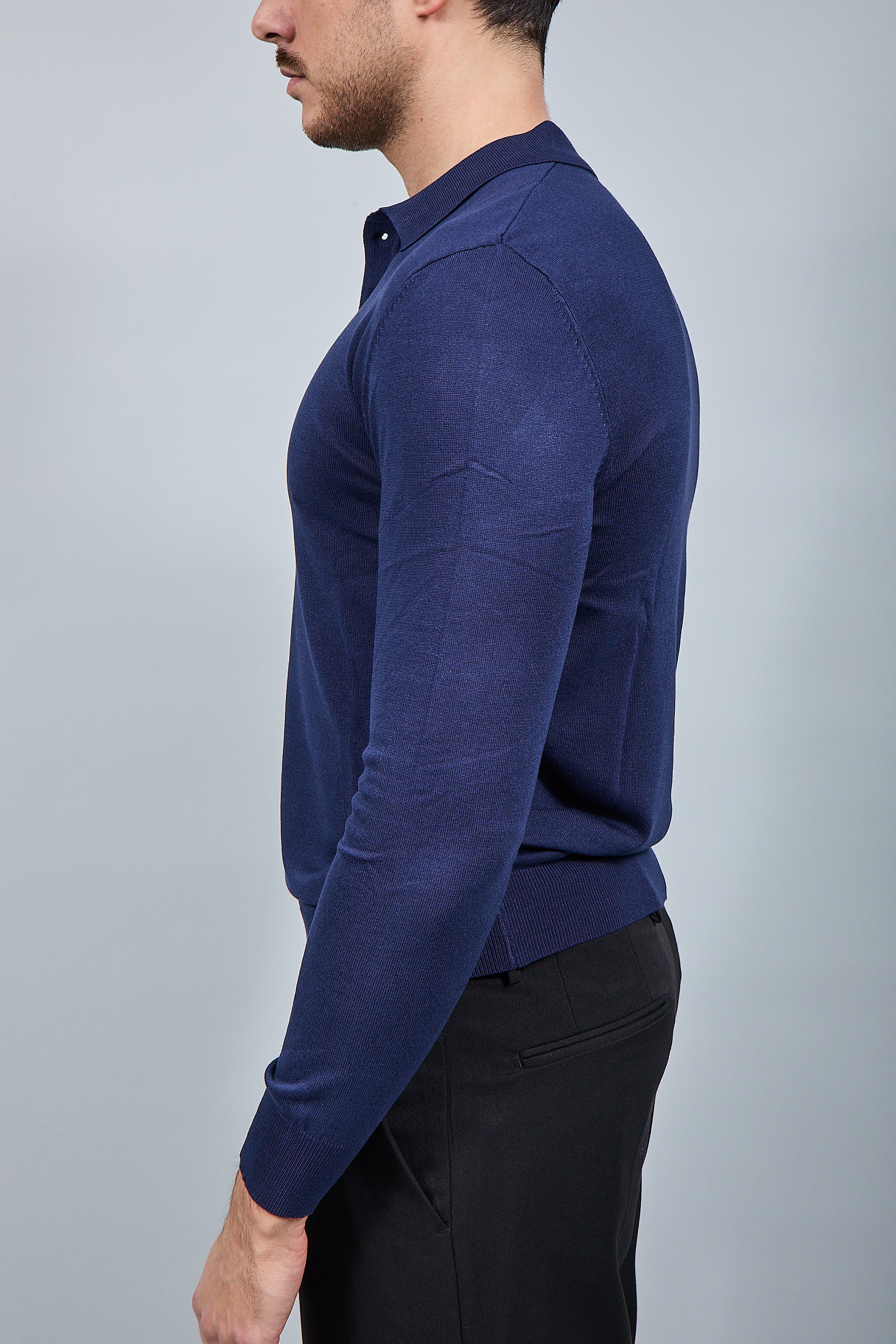 Polo manica lunga Gianni Lupo 33762 Blu