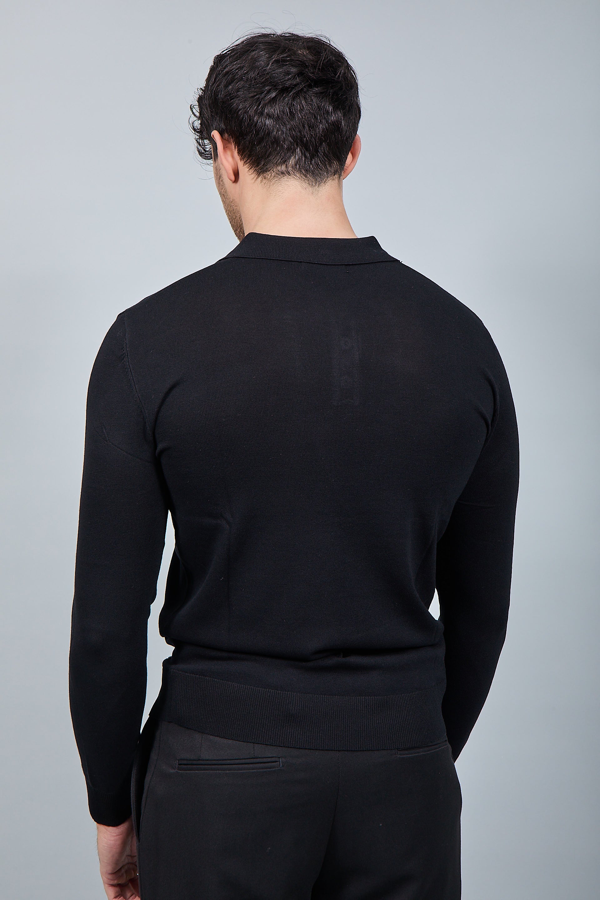 Polo manica lunga Gianni Lupo 33762 Nero