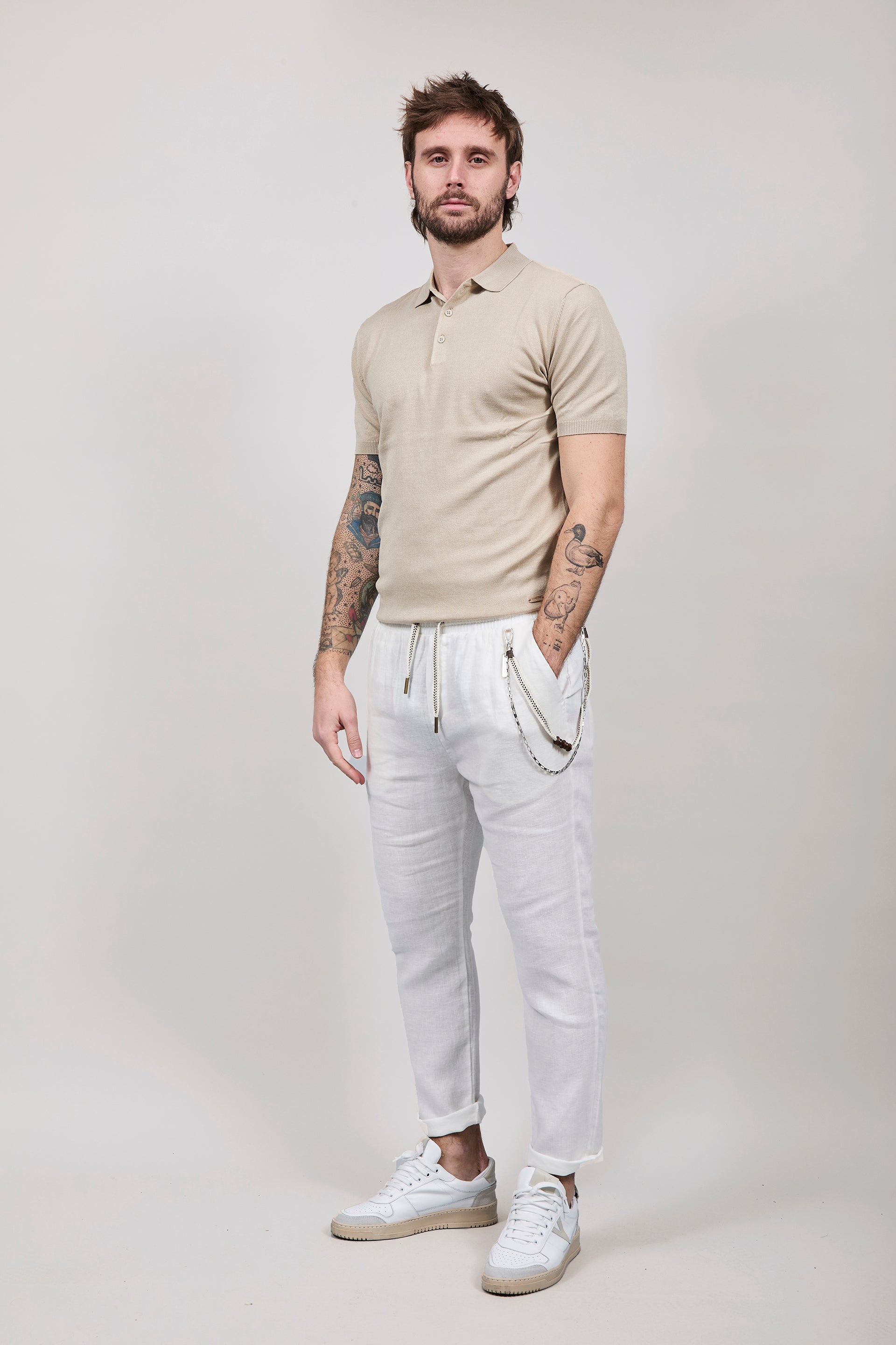 Pantalaccio Gianni Lupo Lino Bianco 3270