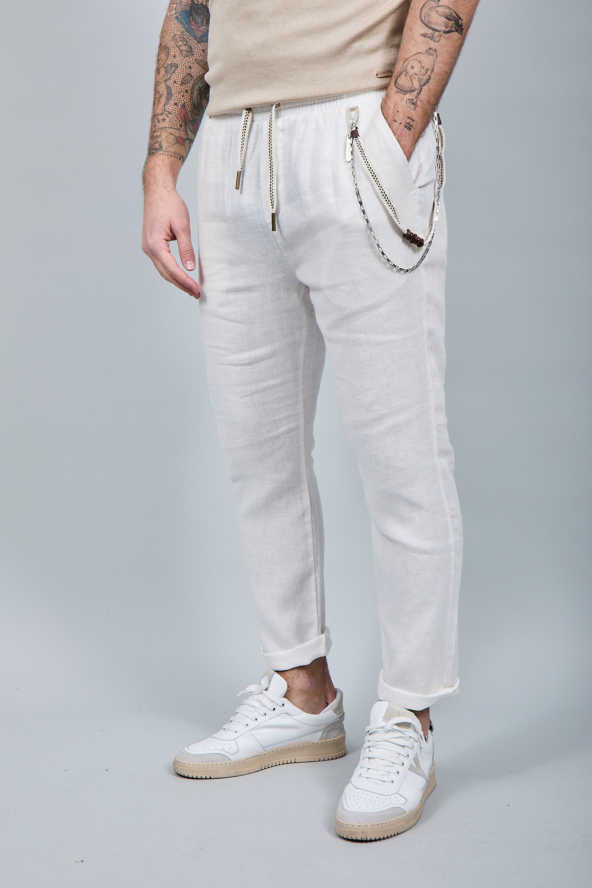 Pantalaccio Gianni Lupo Lino Bianco 3270