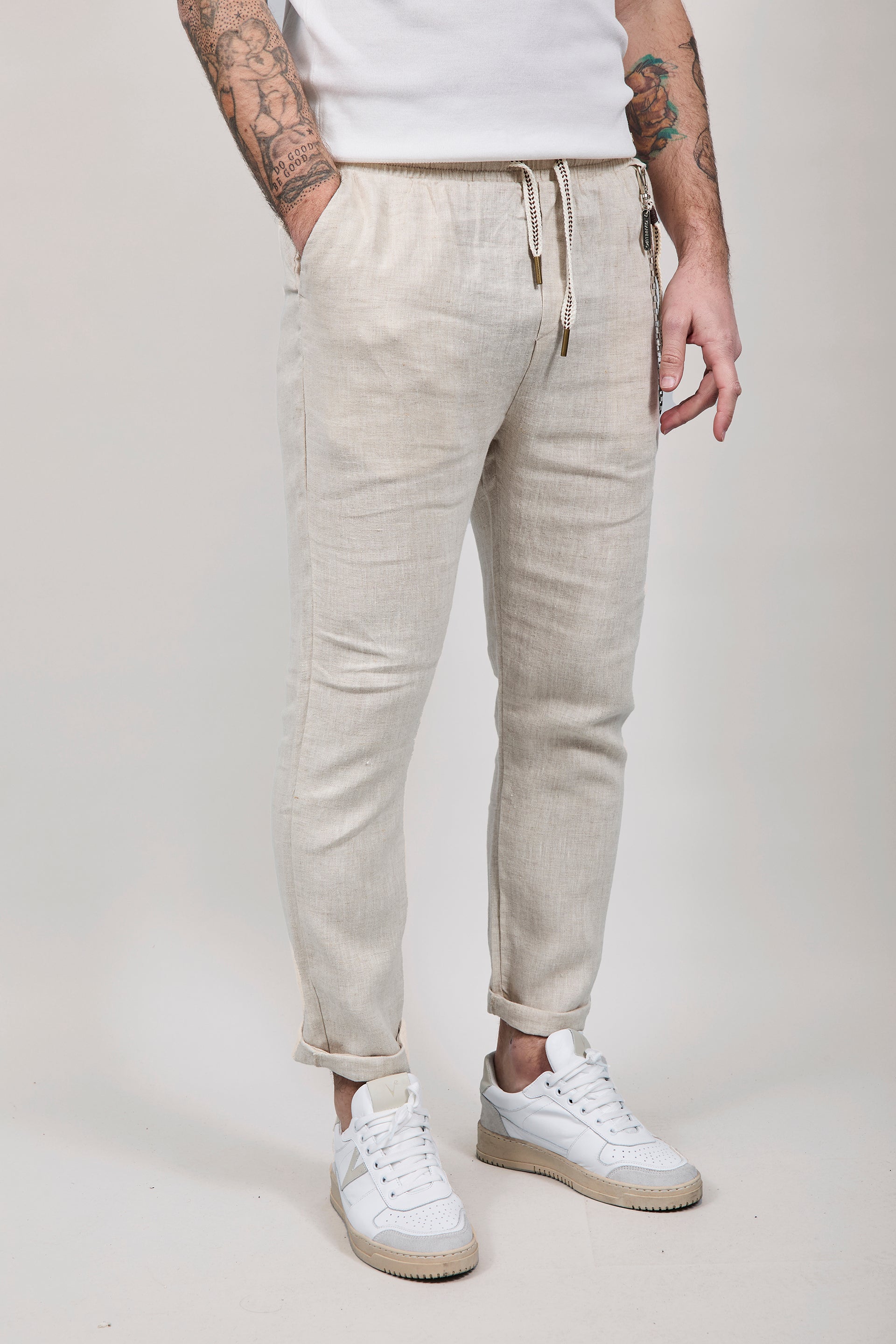 Pantalaccio Gianni Lupo Lino Beige 3270