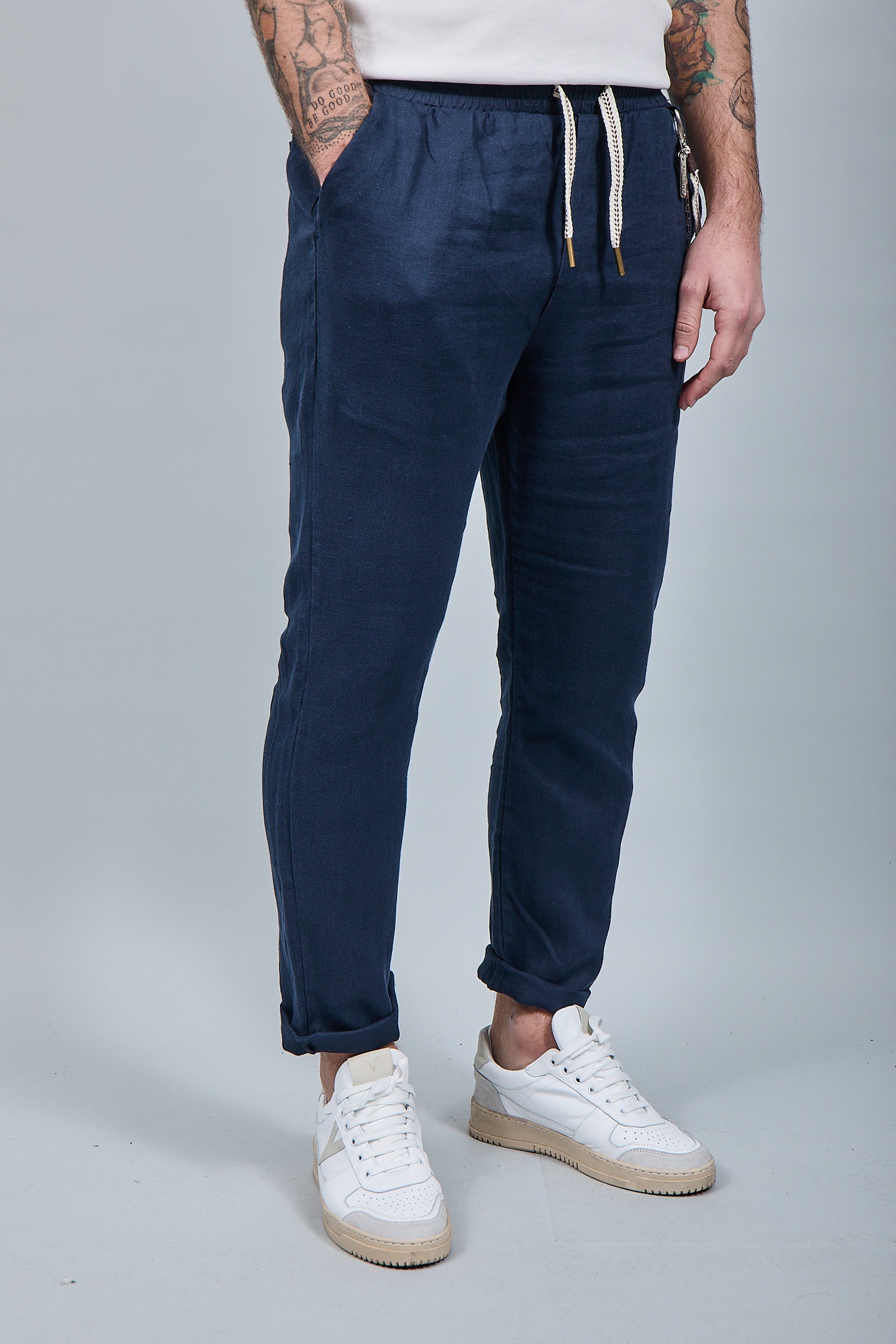 Pantalaccio Gianni Lupo Lino Blu 3270
