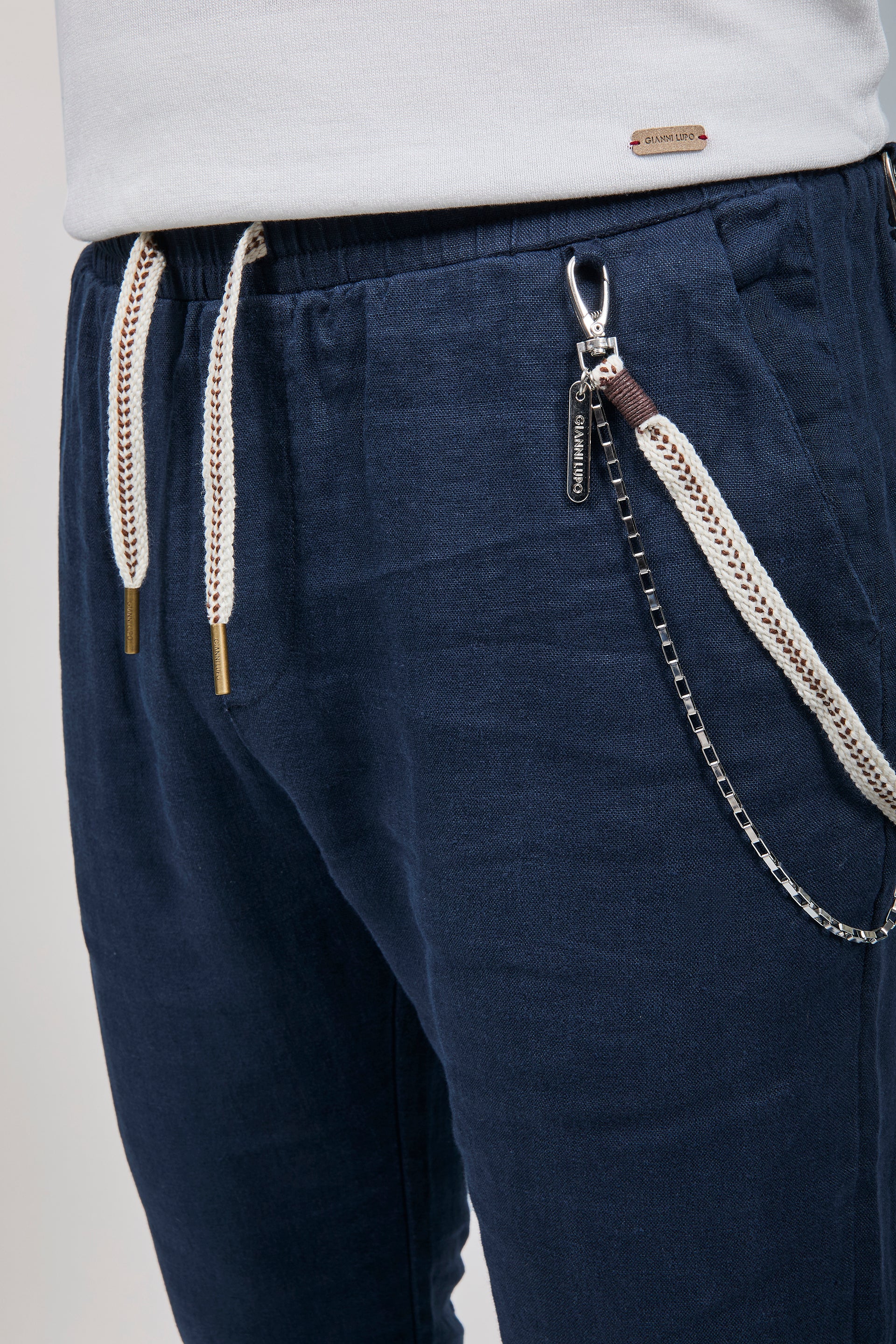 Pantalaccio Gianni Lupo Lino Blu 3270