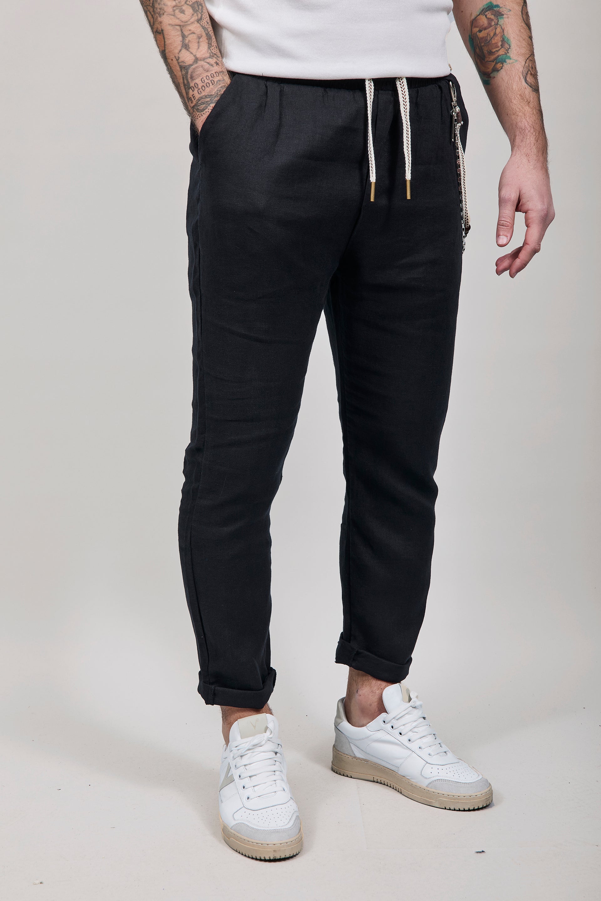 Pantalaccio Gianni Lupo Lino Nero 3270