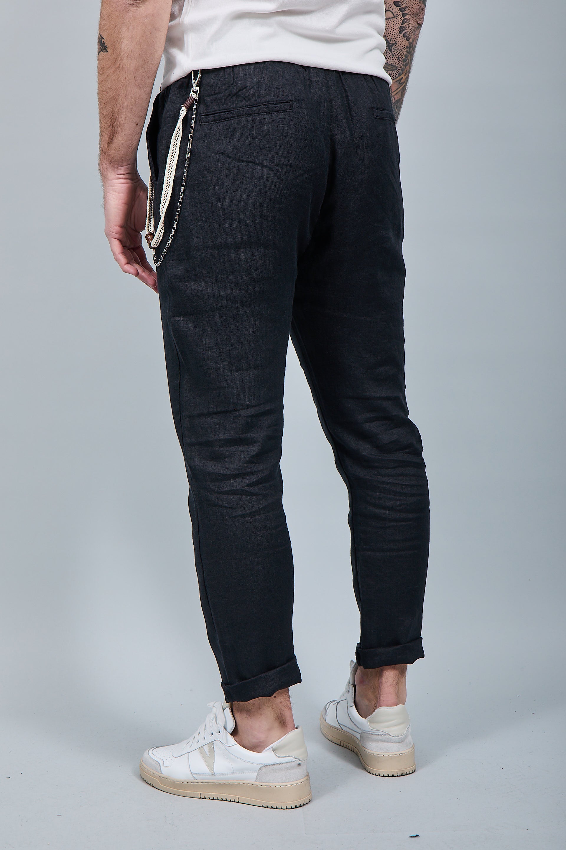 Pantalaccio Gianni Lupo Lino Nero 3270