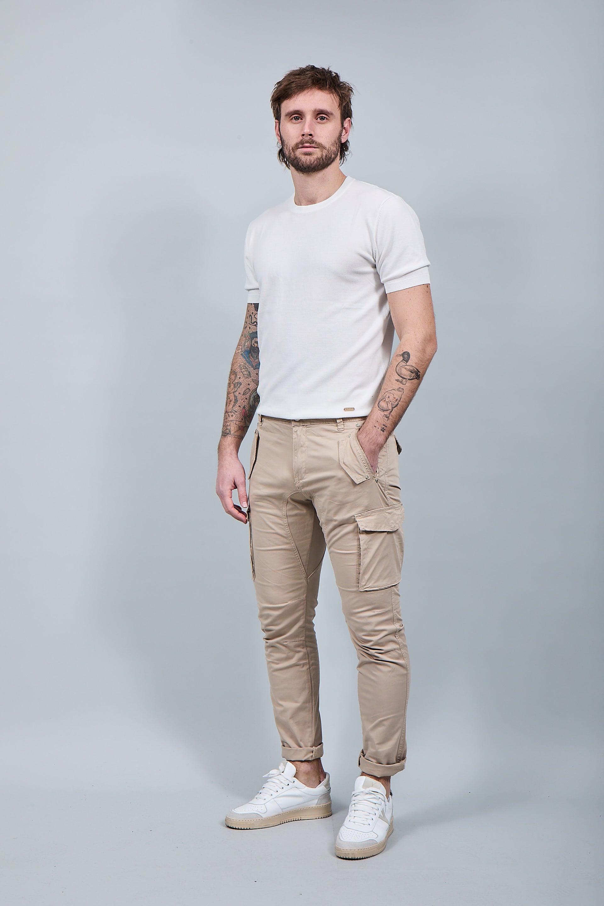 Pantalone Gianni Lupo Cargo Beige 2363