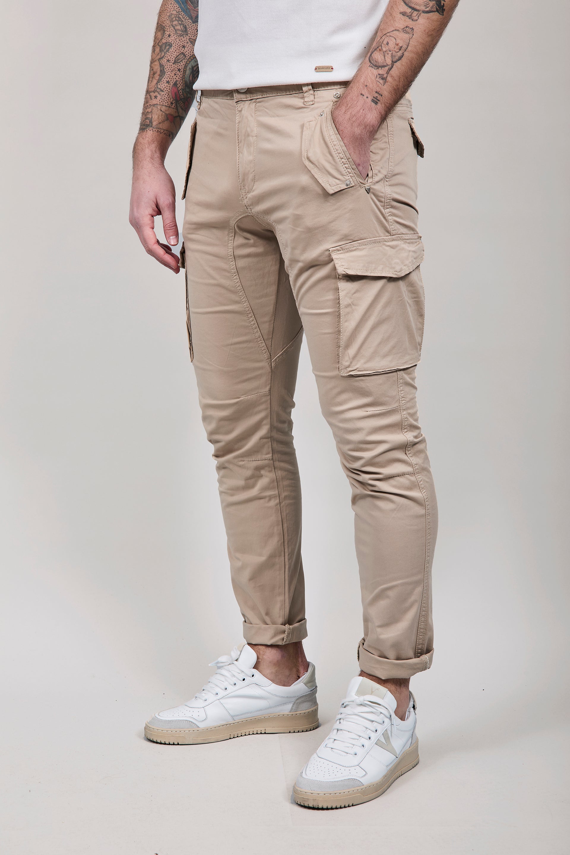 Pantalone Gianni Lupo Cargo Beige 2363