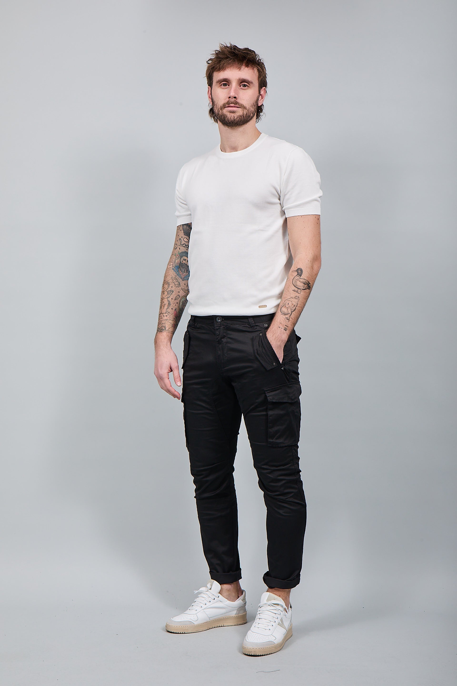Pantalone Gianni Lupo Cargo Nero 2363