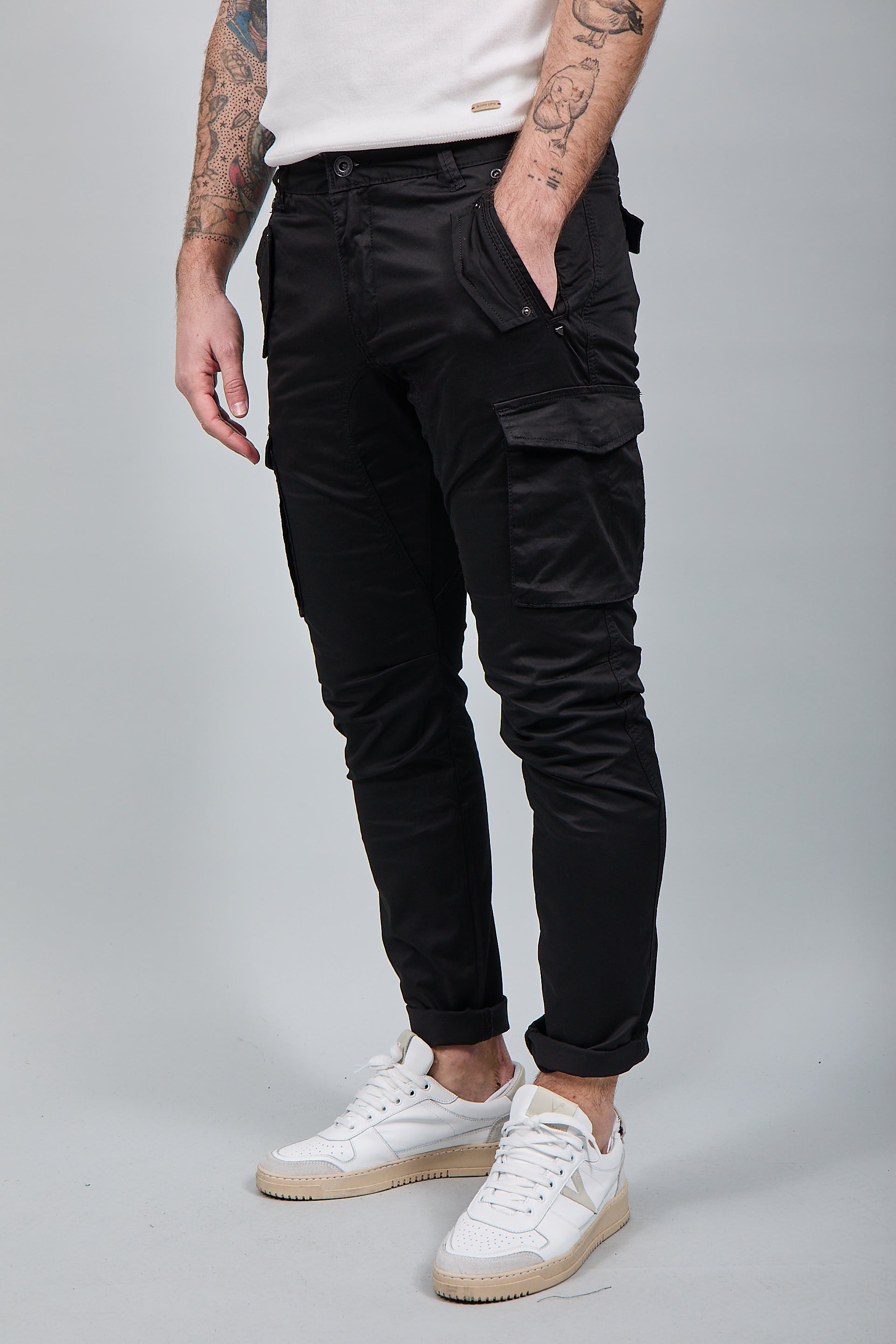 Pantalone Gianni Lupo Cargo Nero 2363