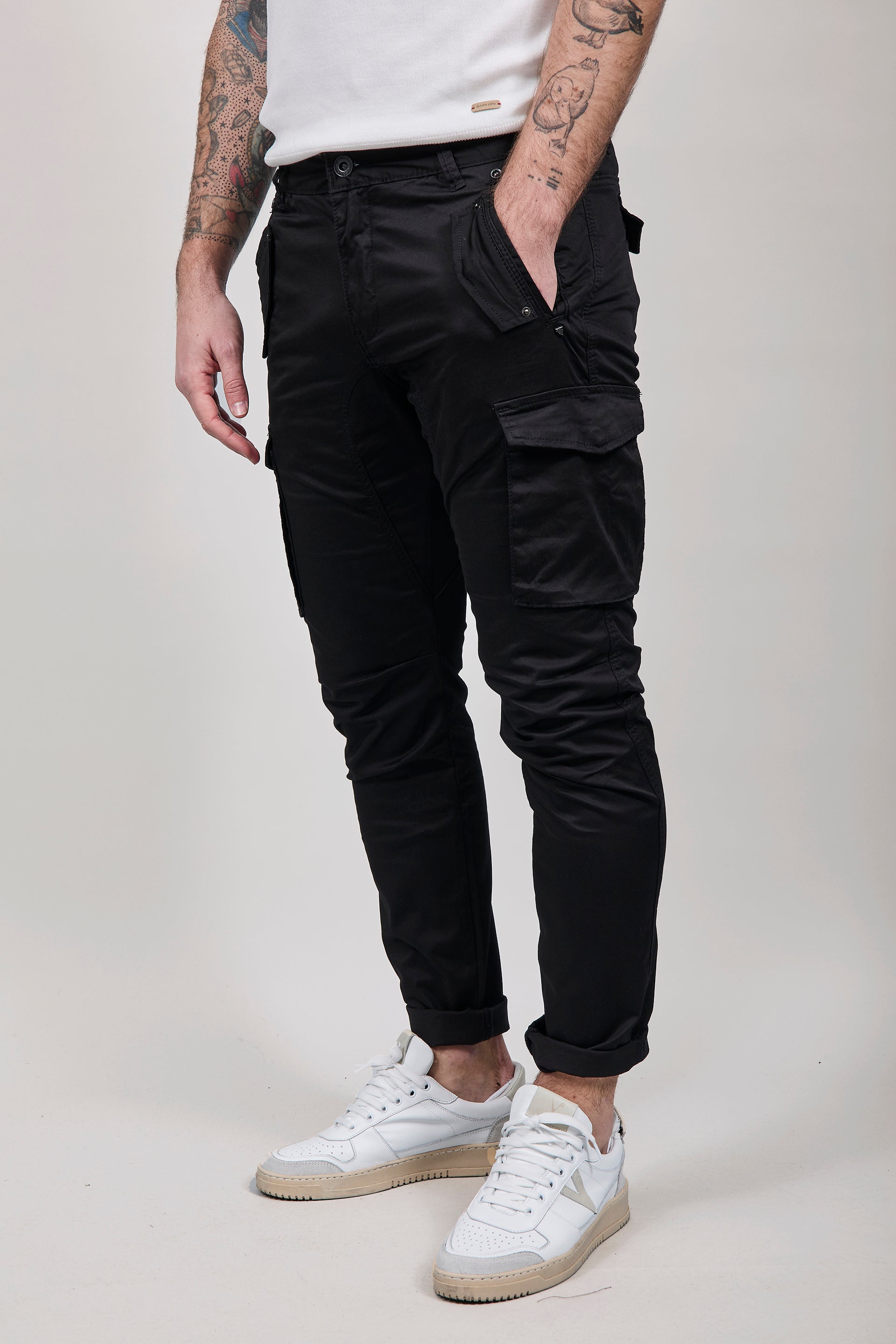 Pantalone Gianni Lupo Cargo Nero 2363