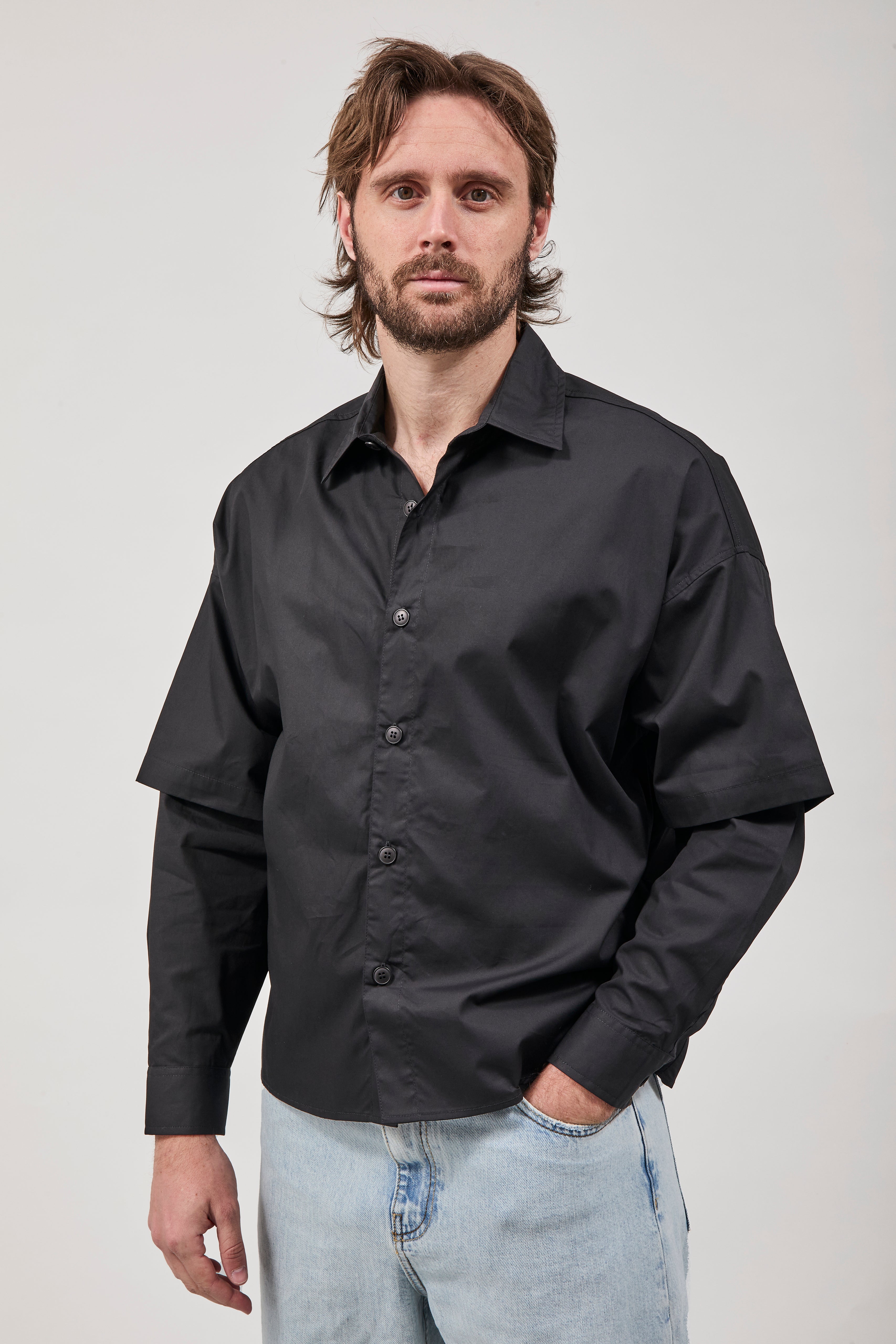 Camicia Imperial Doppia manica Nera