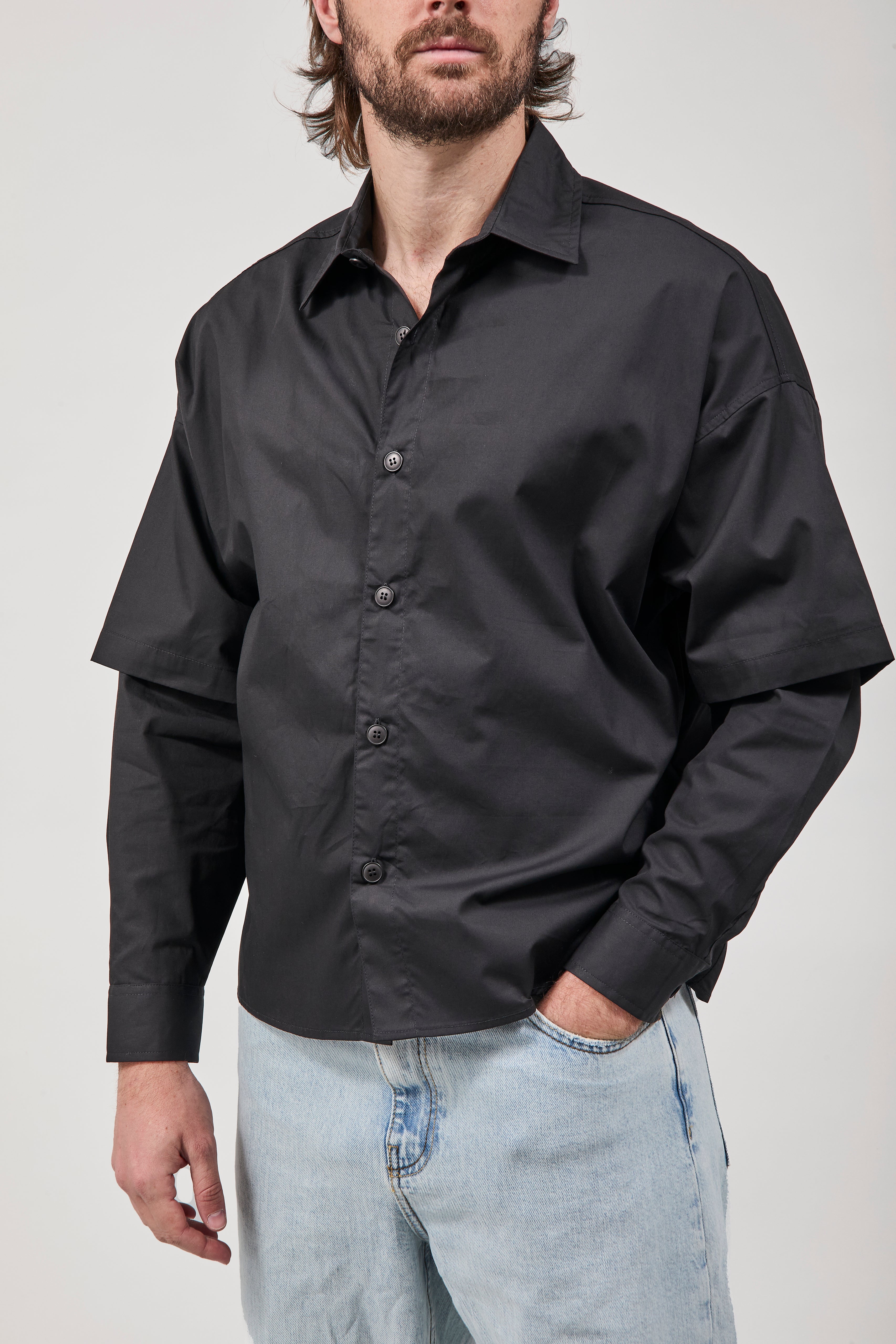 Camicia Imperial Doppia manica Nera
