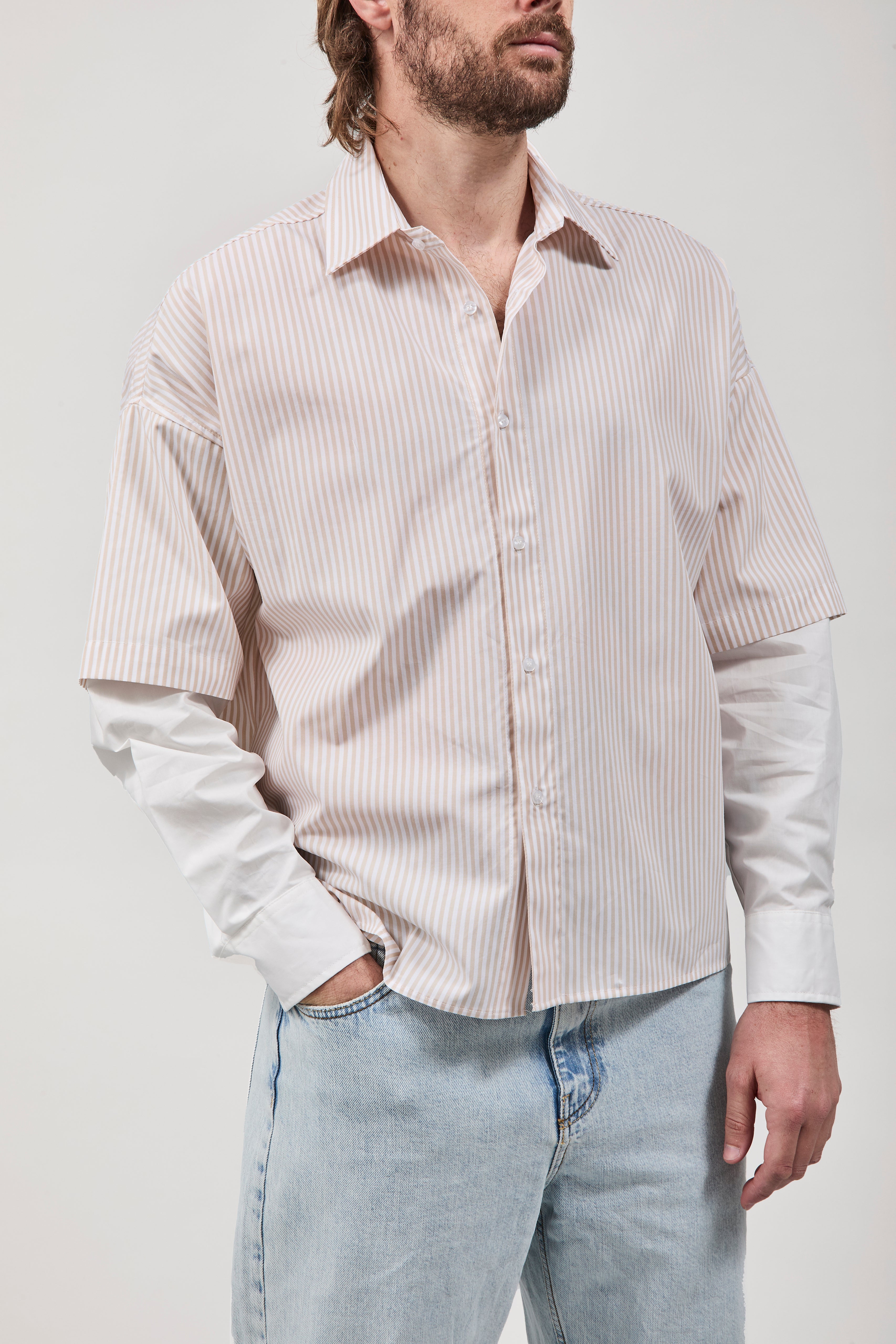 Camicia Imperial Doppia manica Beige 469