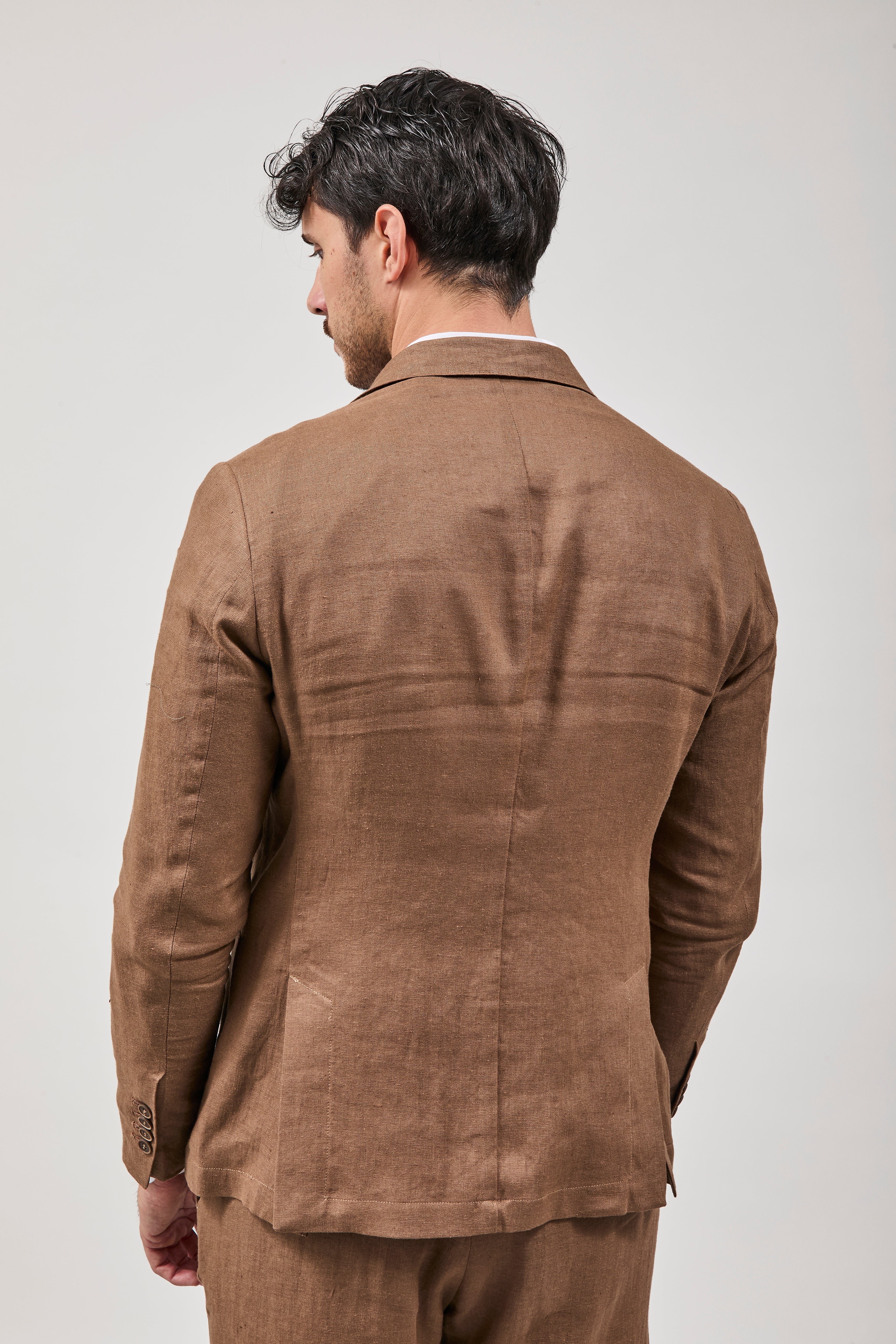 Giacca Over-d Lino Cacao G53